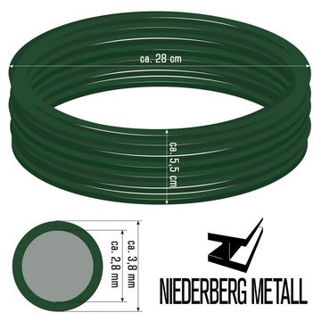 Niederberg Metall Draht 70m Spanndraht 3,8mm Bindedraht Grün Ummantelt, Maschendraht Zaun Metall Draht