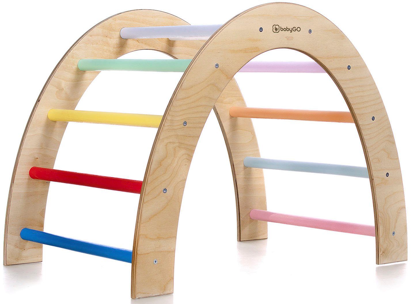 BabyGo Klettergerüst Woodland Kletterbogen, Arch, bunt, Made in Europe, FSC® - schützt Wald