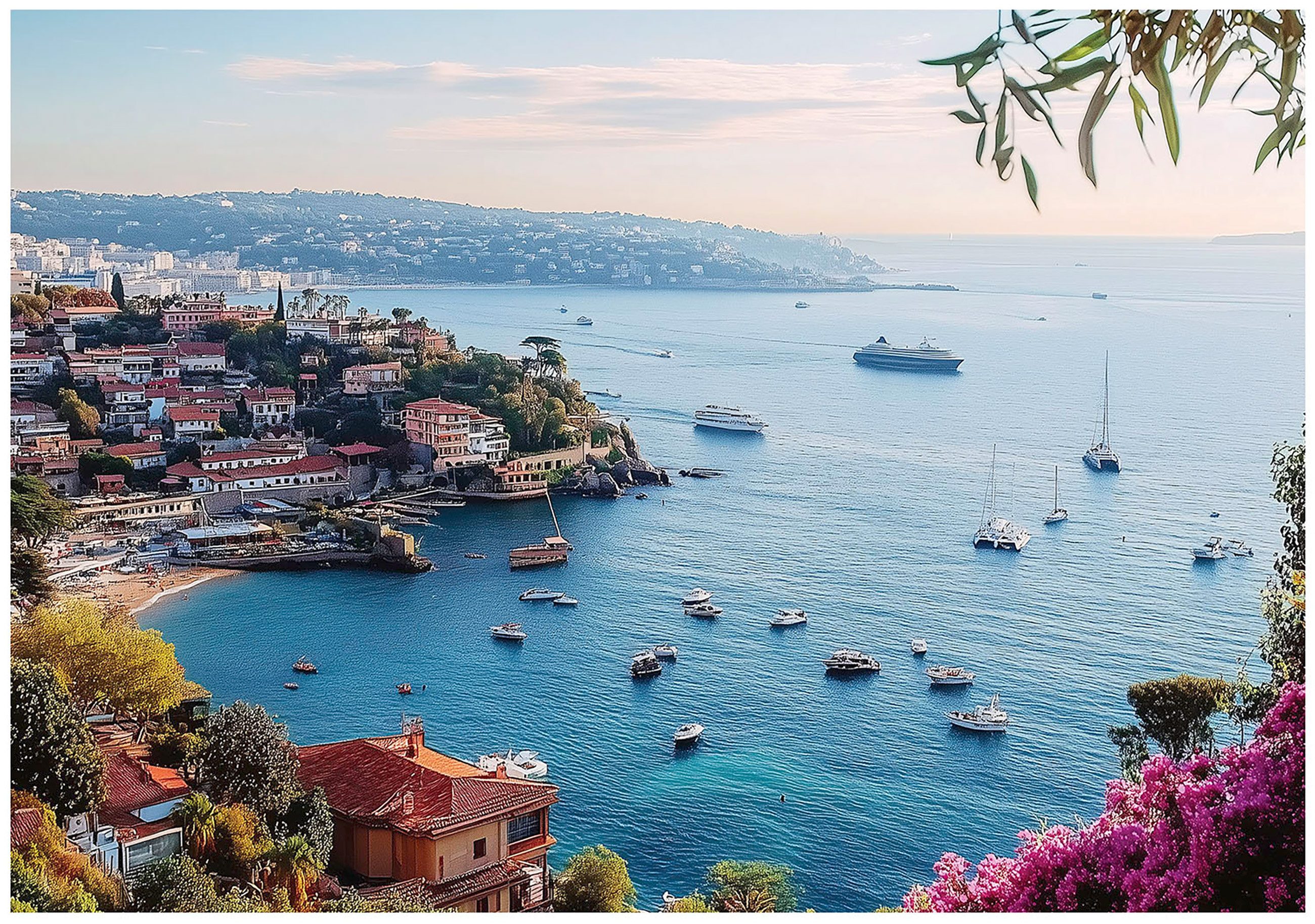 Wallarena Fototapete Stadt Ozean Schiffe Vlies Tapete Wohnzimmer Schlafzimmer Wandtapete, Glatt Vlies Washable, Ozean, Schiffe, Stadt, Natur, (Packung, 2 St., Vlies Fototapete), Vliestapete bunt Wohnzimmer Schlafzimmer Küche Tapete + Kleister