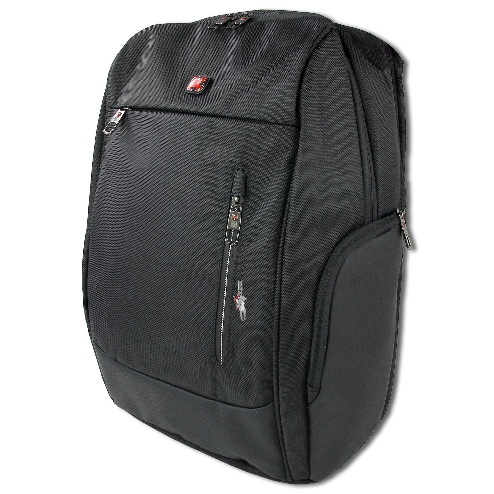 Travel N Meet Cityrucksack Travel N Meet Businessrucksack, Rucksack, Herren Businessrucksack Polyester, schwarz ca. 45cm hoch