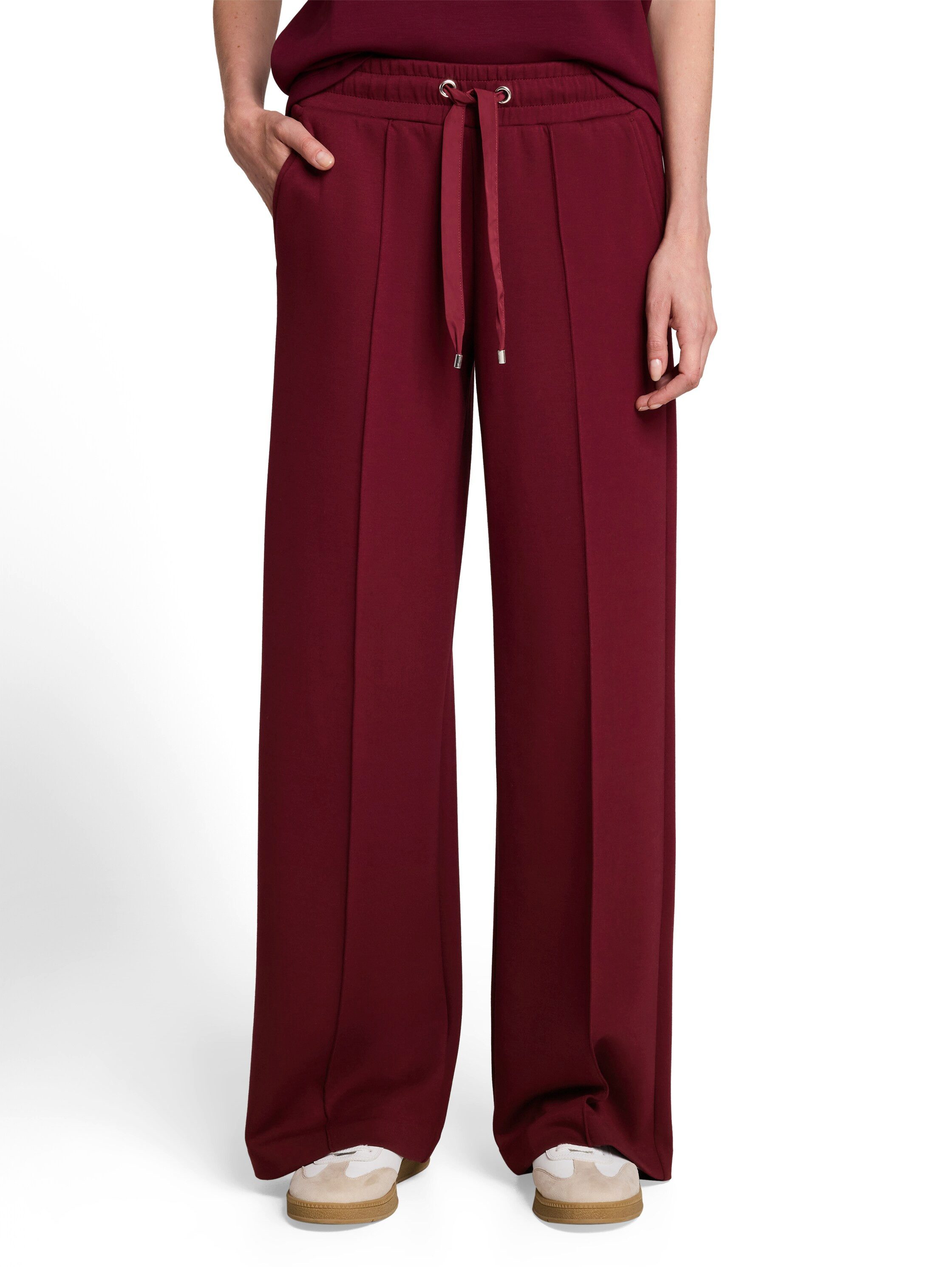TOM TAILOR Stoffhose Loose - Straight Sommerhose - weites Bein - mit elatsischem Bund