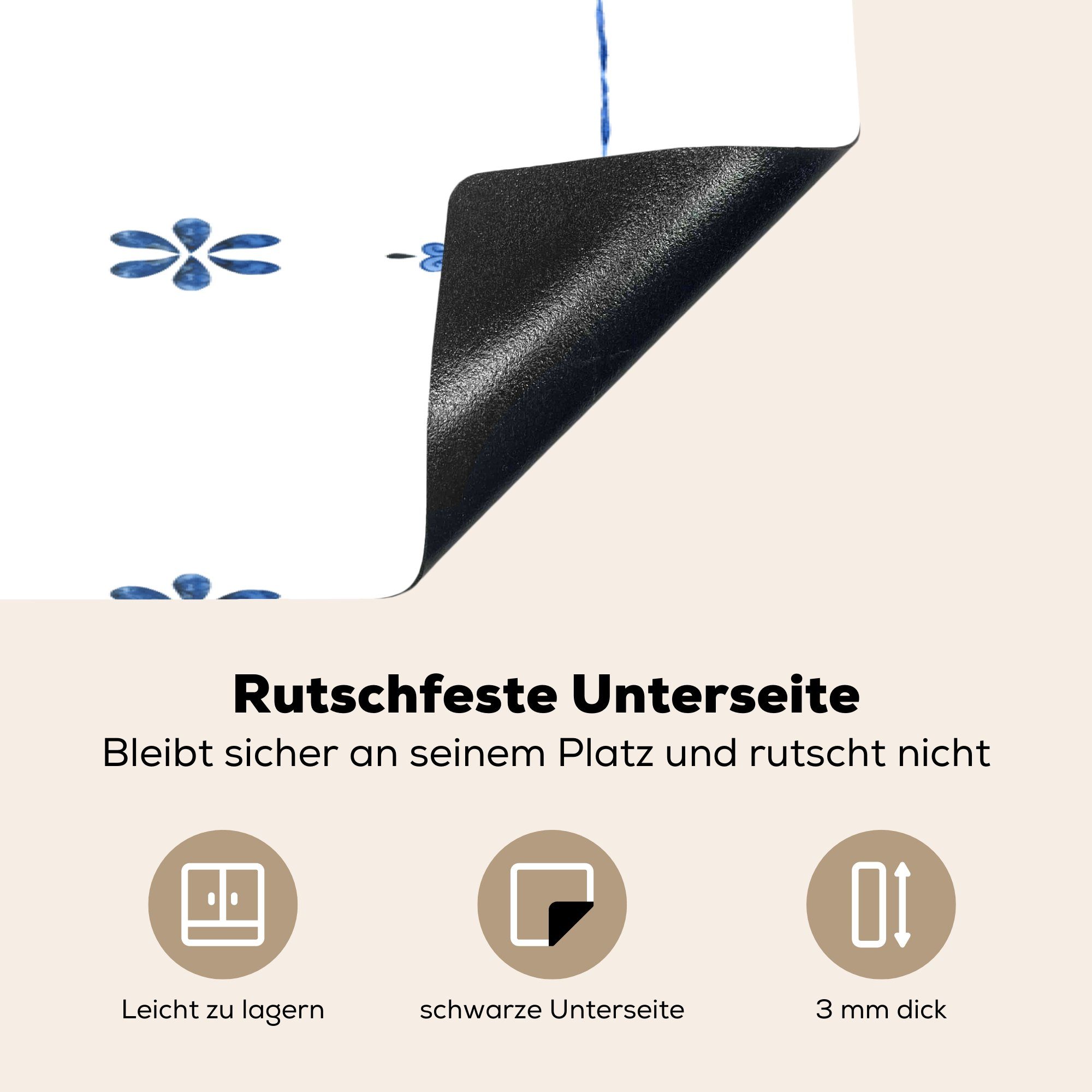 - Induktionskochfeld tlg), Quadratisch, cm, Muster MuchoWow Vinyl, 81x52 für Ceranfeldabdeckung die küche, Herdblende-/Abdeckplatte Holland Schutz (1 -