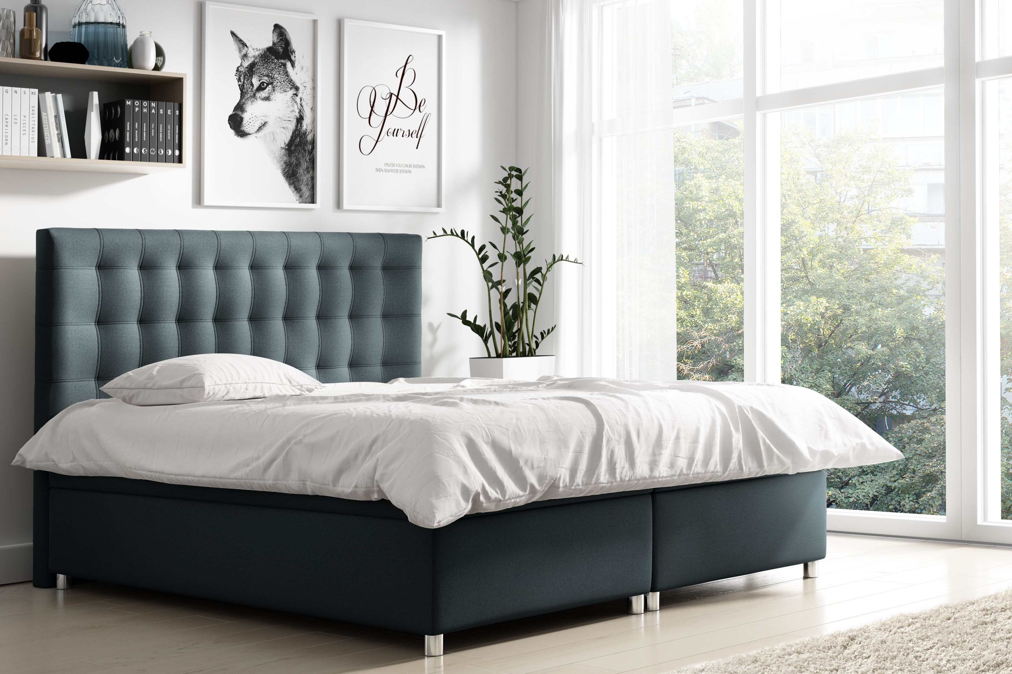 Schlaffabrik Boxspringbett BELLA (Endo 7715), inkl. Matratze, Topper, Stauraum