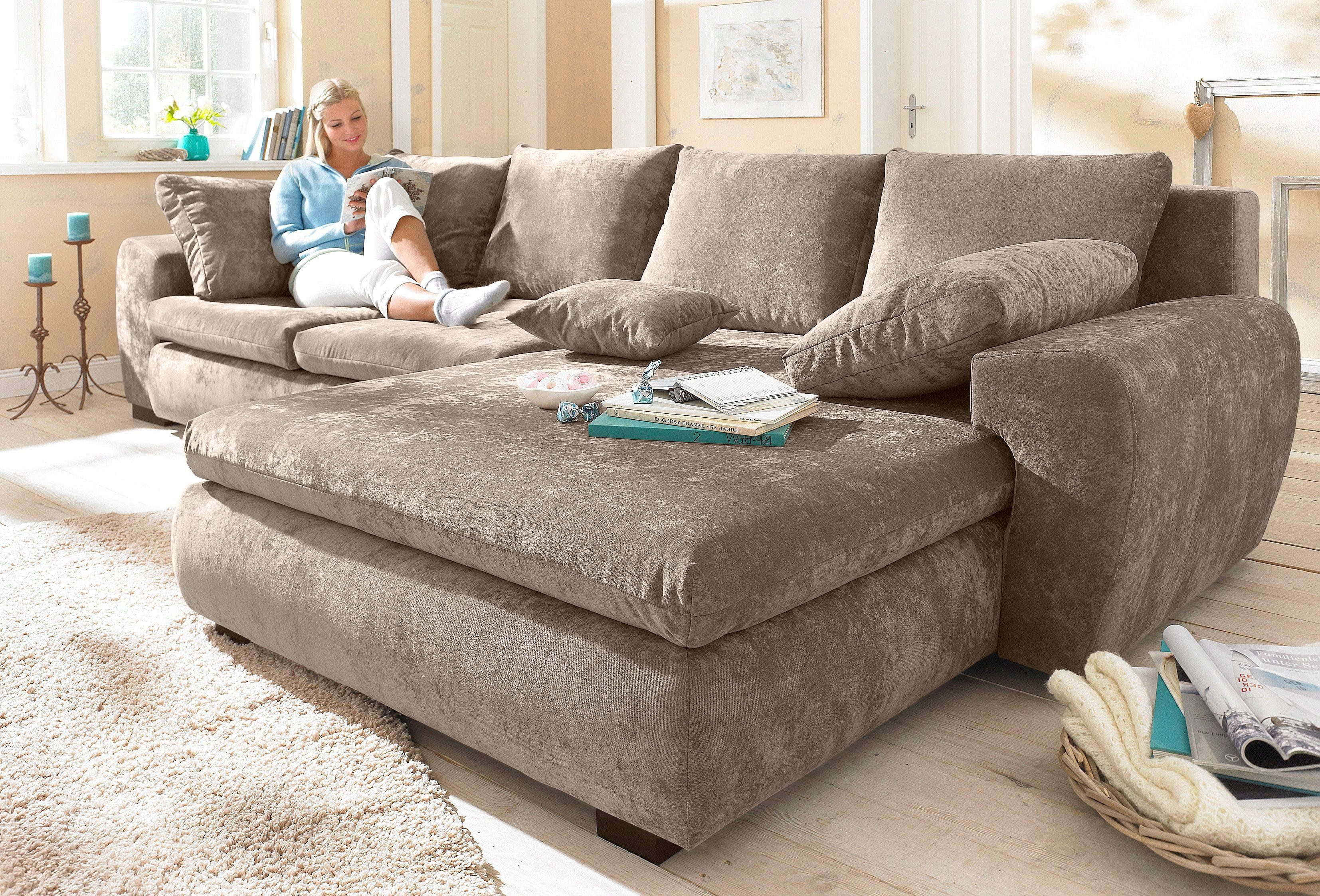 Home affaire Ecksofa Cara Mia L-Form, B: 325 cm, mit 4 Zierkissen, optional günstig online kaufen