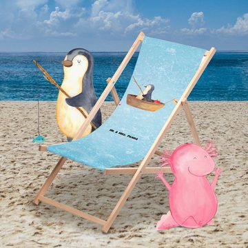 Mr. & Mrs. Panda Gartenliege Pinguin Angelboot - Eisblau - Geschenk, Scheidung, Motivation, Garten, 1 St., Abnehmbarer Bezug