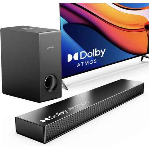 Ultimea Nova S50 2.1 Kanal Dolby-Atmos Soundbar (190 W, BassMAX, 3D Surround Sound System für TV-Lautsprecher, HDMI eARC)
