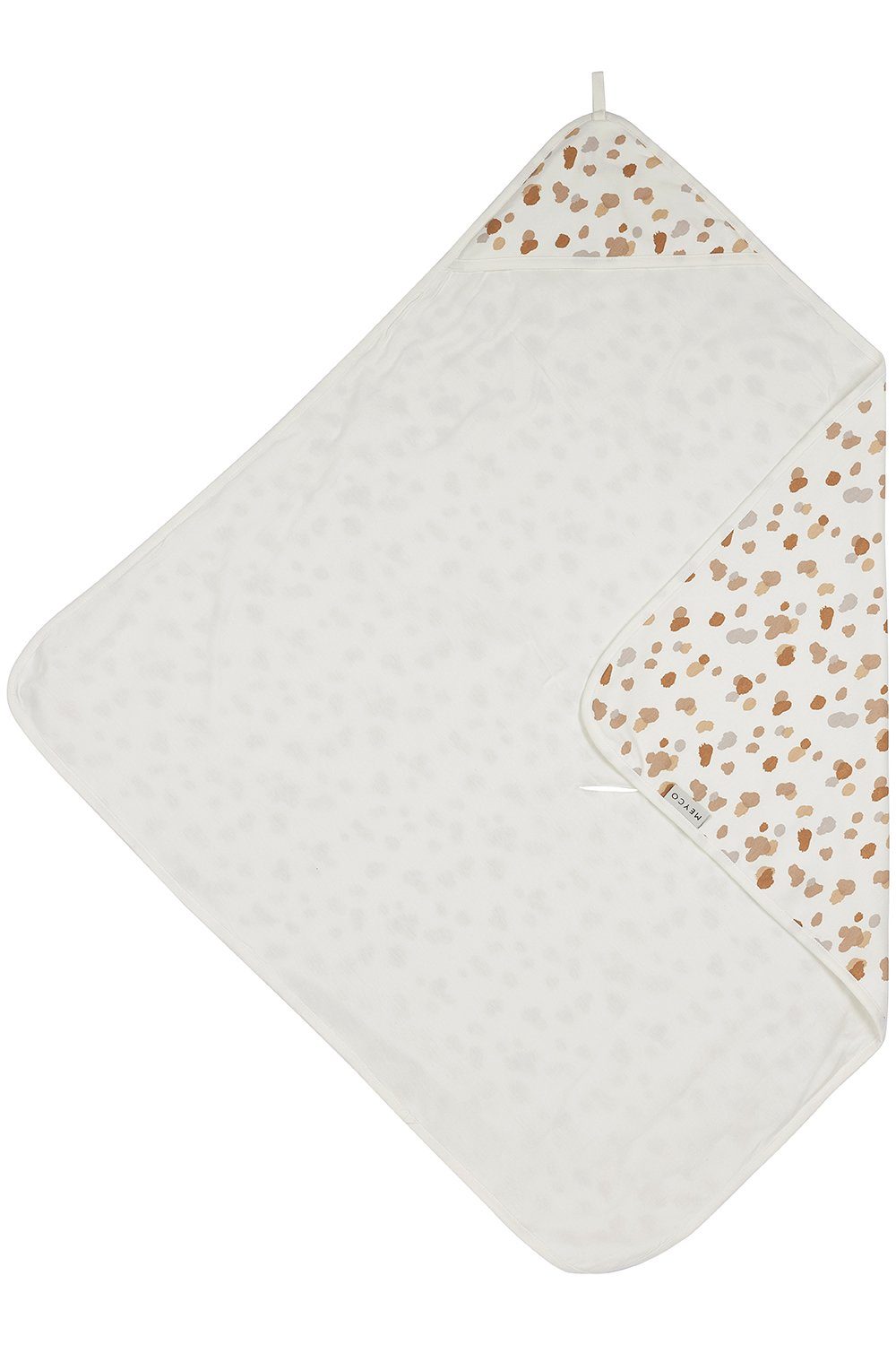 Meyco Baby Kapuzenhandtuch Stains Neutral, Jersey (1-St), 90x90cm