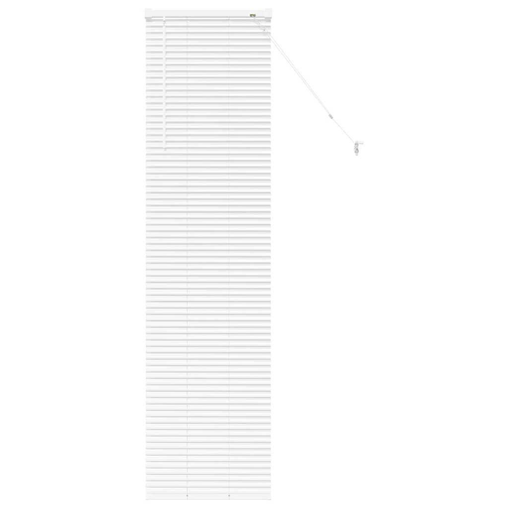 Rollo Fensterjalousie mit Vorhängen Weiß Aluminium, günstig online kaufen