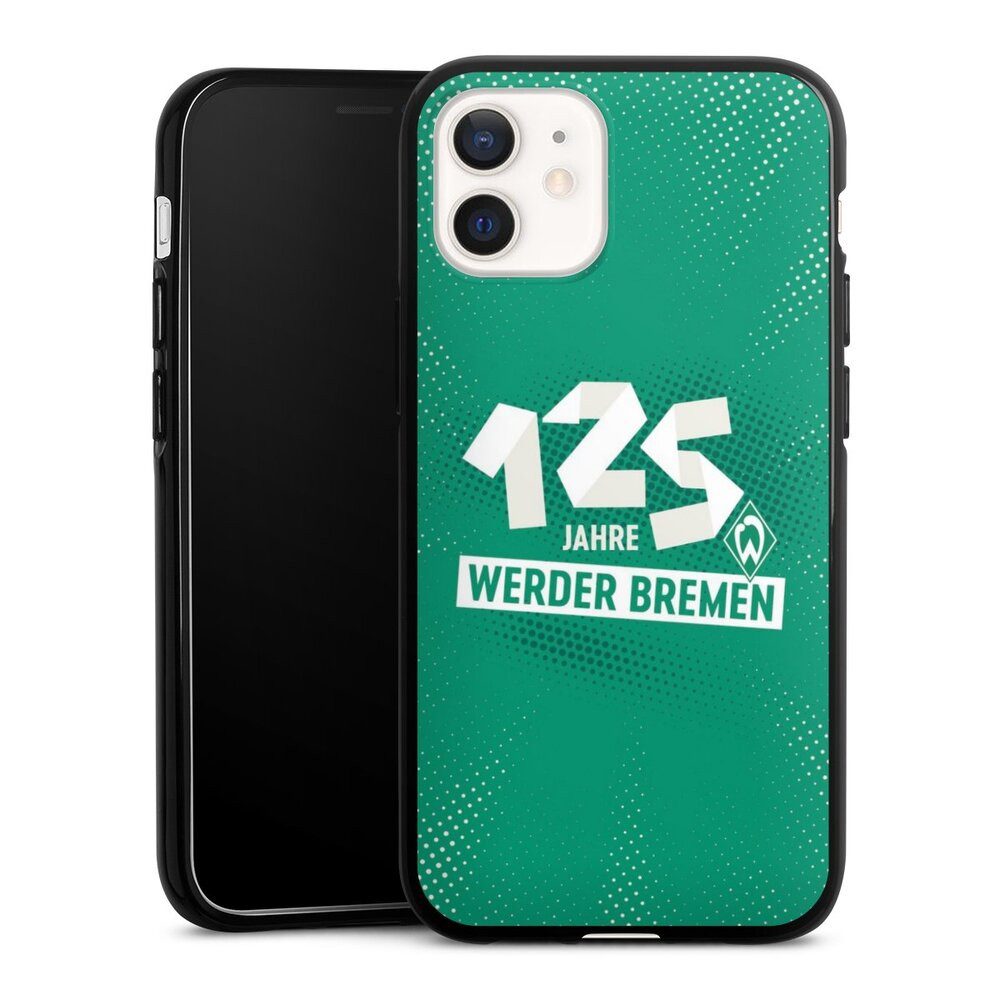 DeinDesign Handyhülle 125 Jahre Werder Bremen Offizielles Lizenzprodukt, Apple iPhone 12 mini Silikon Hülle Bumper Case Handy Schutzhülle