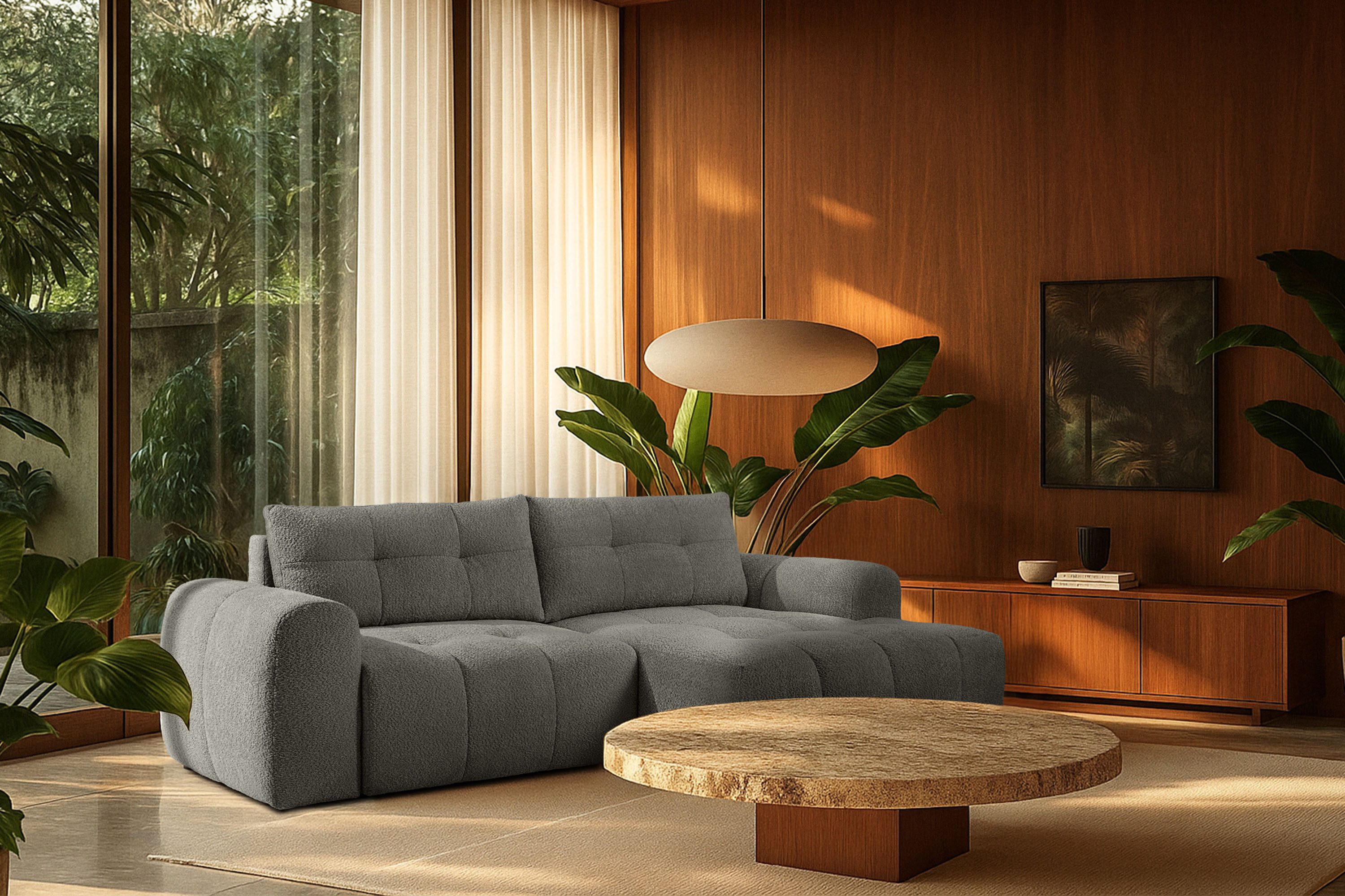 KONSIMO® Ecksofa RAVIA mit Schlaffunktion, Modern-Stil, günstig online kaufen