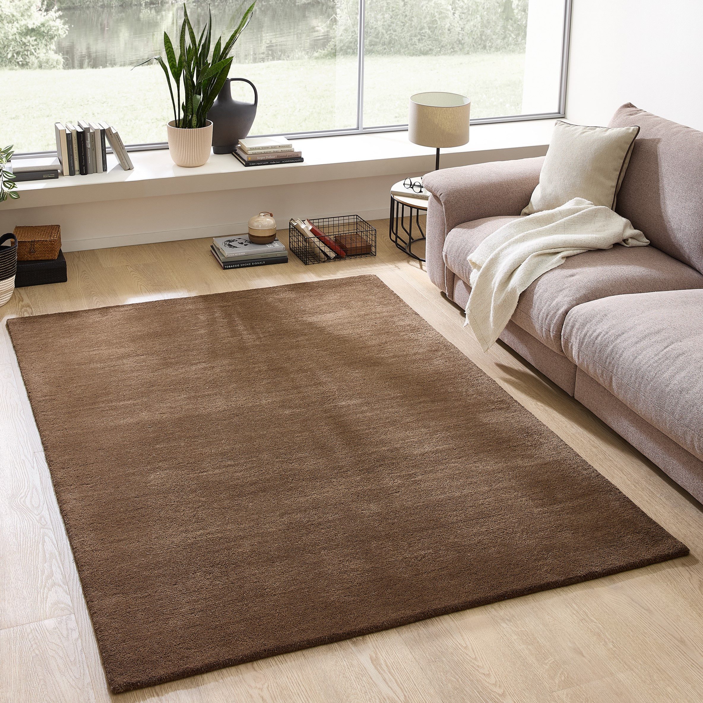 my home Wollteppich Gabbo Natur, Handgefertigt, Teppich, reine Wolle, melie günstig online kaufen