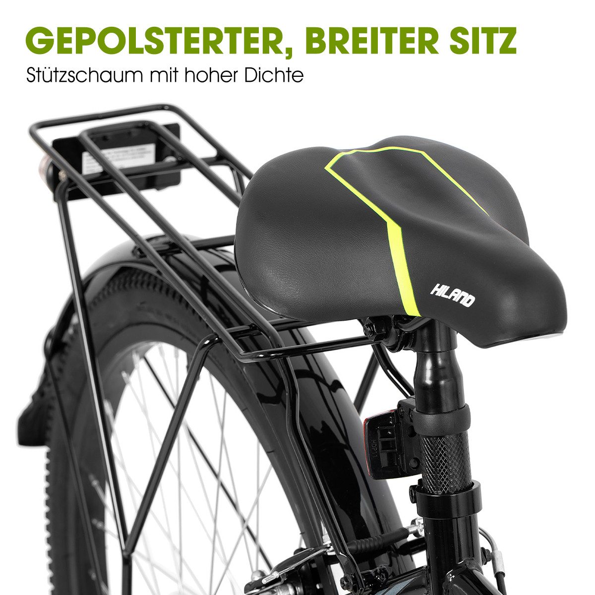 HILAND Kinderfahrrad Sentry+ 20 24 Zoll Mountainbike, MTB für Kinder Jungen Mädchen, mit 6 Gang Schaltung, Gepäckträger, Kotflügel, Fahrradklingel,V Bremse