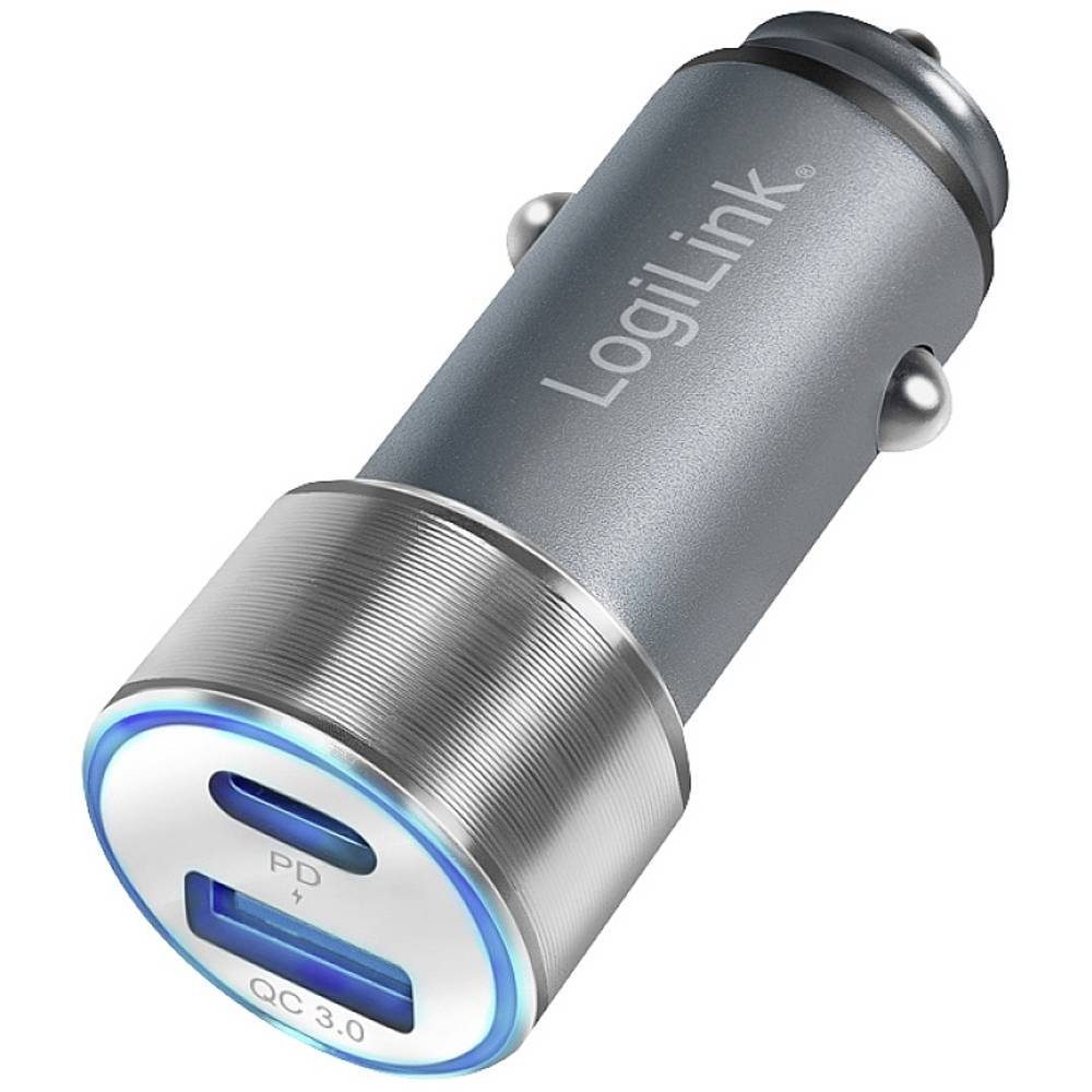 LogiLink USB-Kfz-Ladeadapter, 1x USB-C® PD, 1x USB-A QC, 36 W PA0252 USB-Ladegerät (USB Power Delivery (USB-PD)