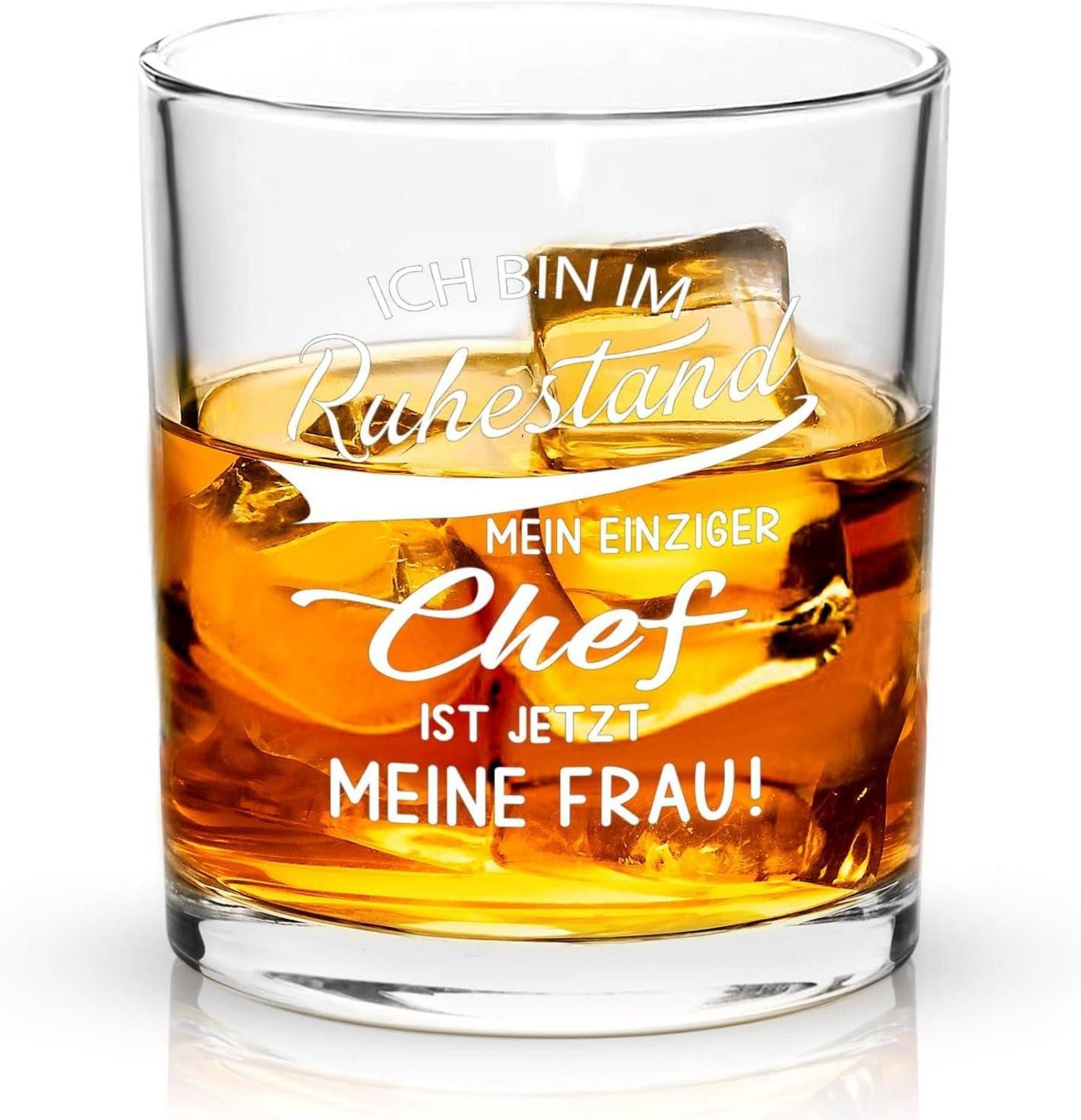 Whiskyglas Whiskeyglas Ruhestand Geschenk, Rentner Geschenk Männer, Whiskyglas