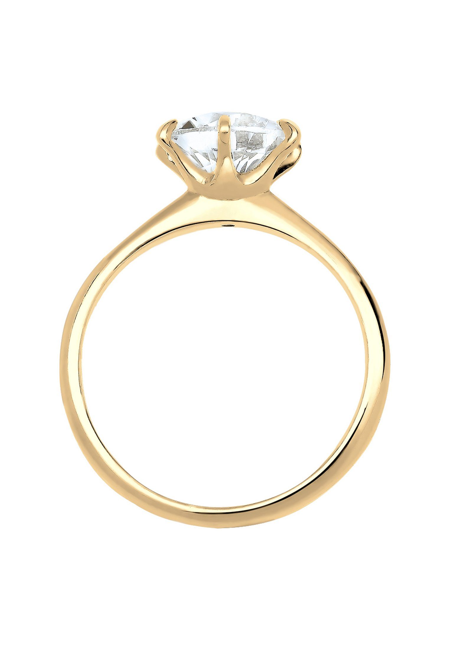 Elli Verlobungsring Verlobungsring Weiß 925 Silber, mit Kristallen von Swarovski®