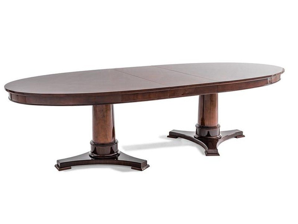 Xlmoebel Esstisch Ovaler Esstisch von XLMOEBEL aus Holz mit ausziehbaren Platten (Esstisch, 1-St., oval, ausziehbar), Made in Europa