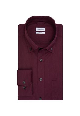 seidensticker Businesshemd Regular Regular Langarm Button-Down-Kragen Uni