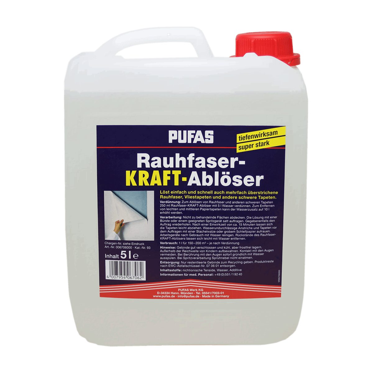 PUFAS Kleister PUFAS Rauhfaser-KRAFT-Ablöser Tapetenablöser 5 Liter