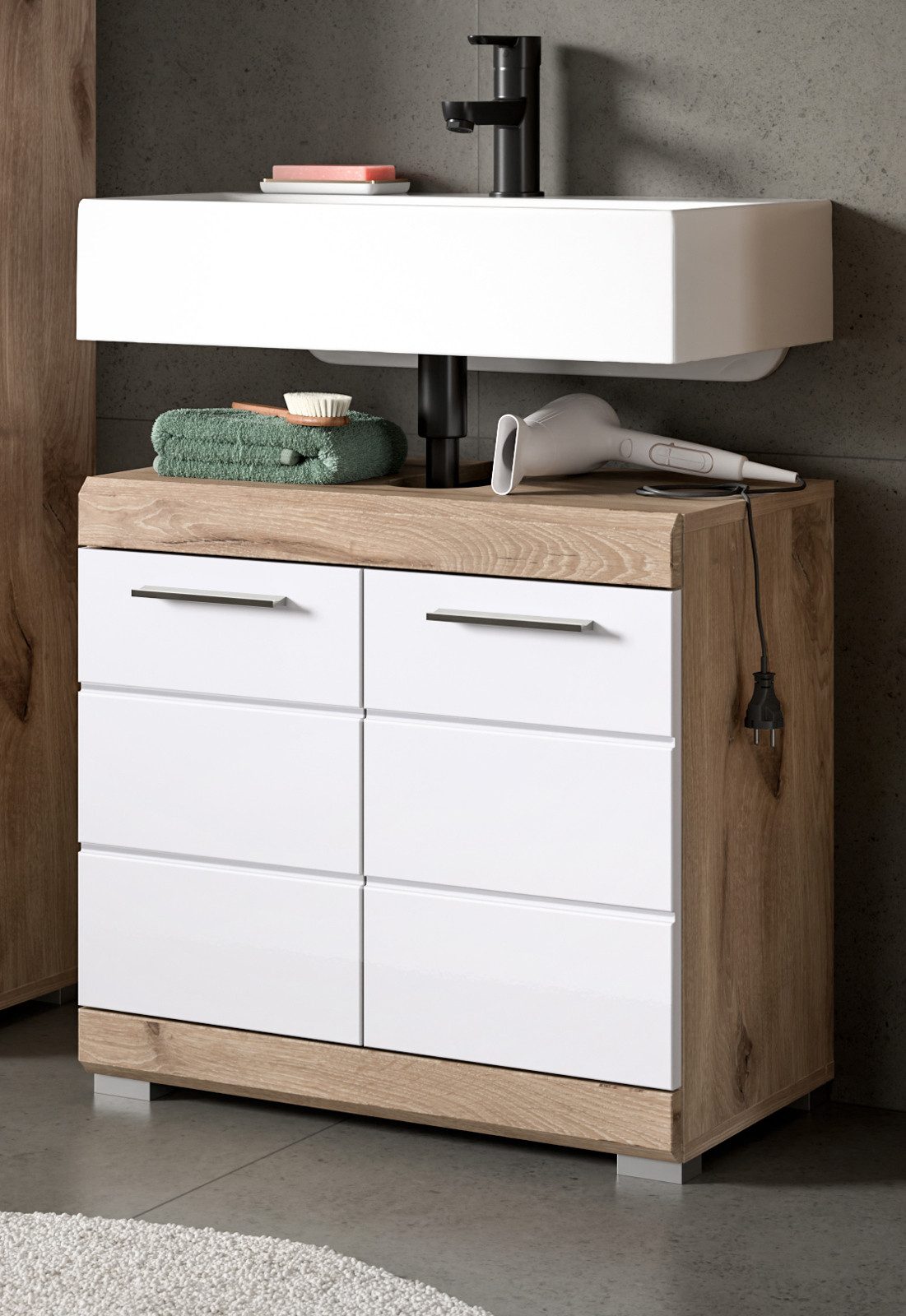 Inn.Furn Waschbeckenunterschrank Willow (Waschtisch in weiß günstig online kaufen