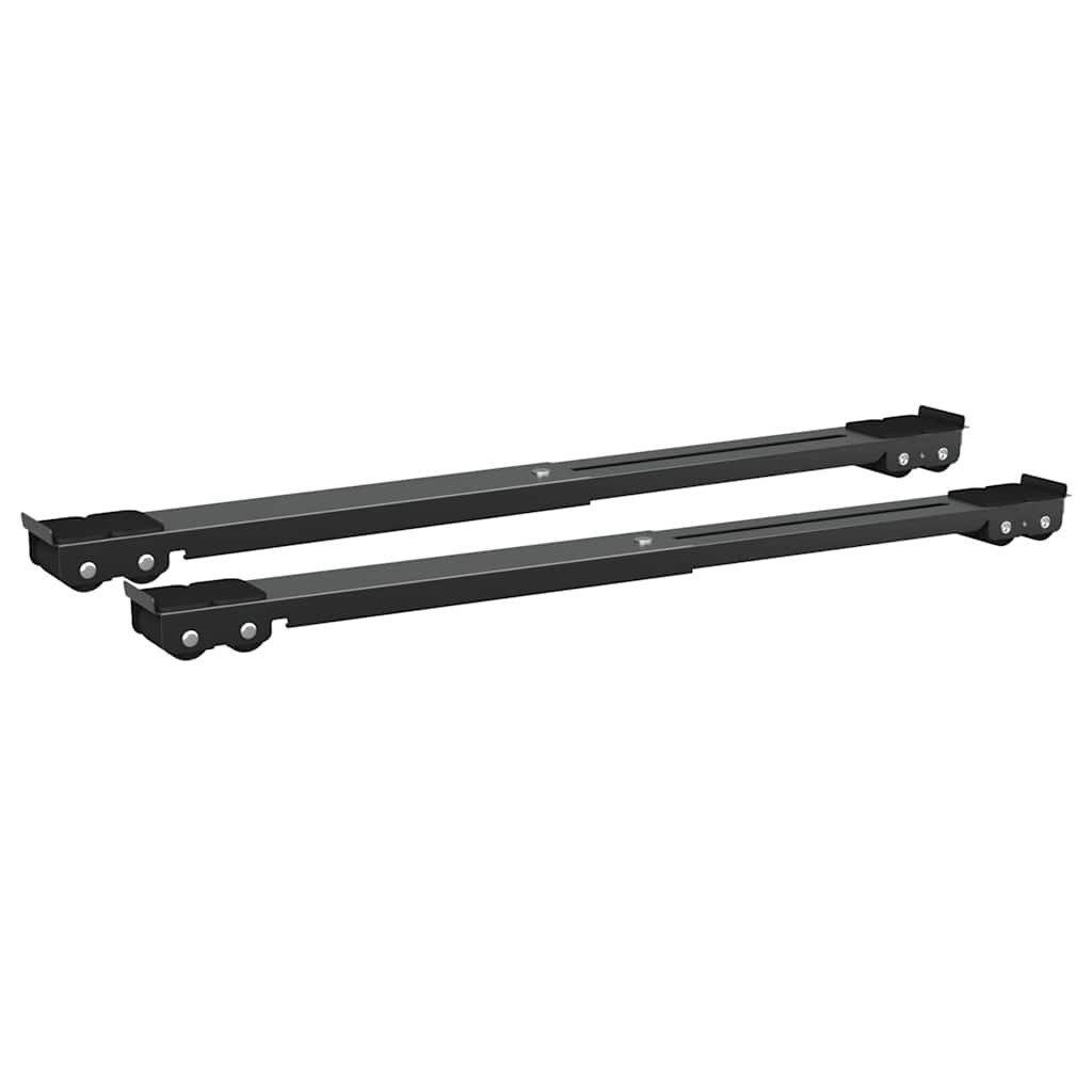 vidaXL Waschmaschinenumbauschrank Waschmaschinensockel 2 pcs Schwarz günstig online kaufen