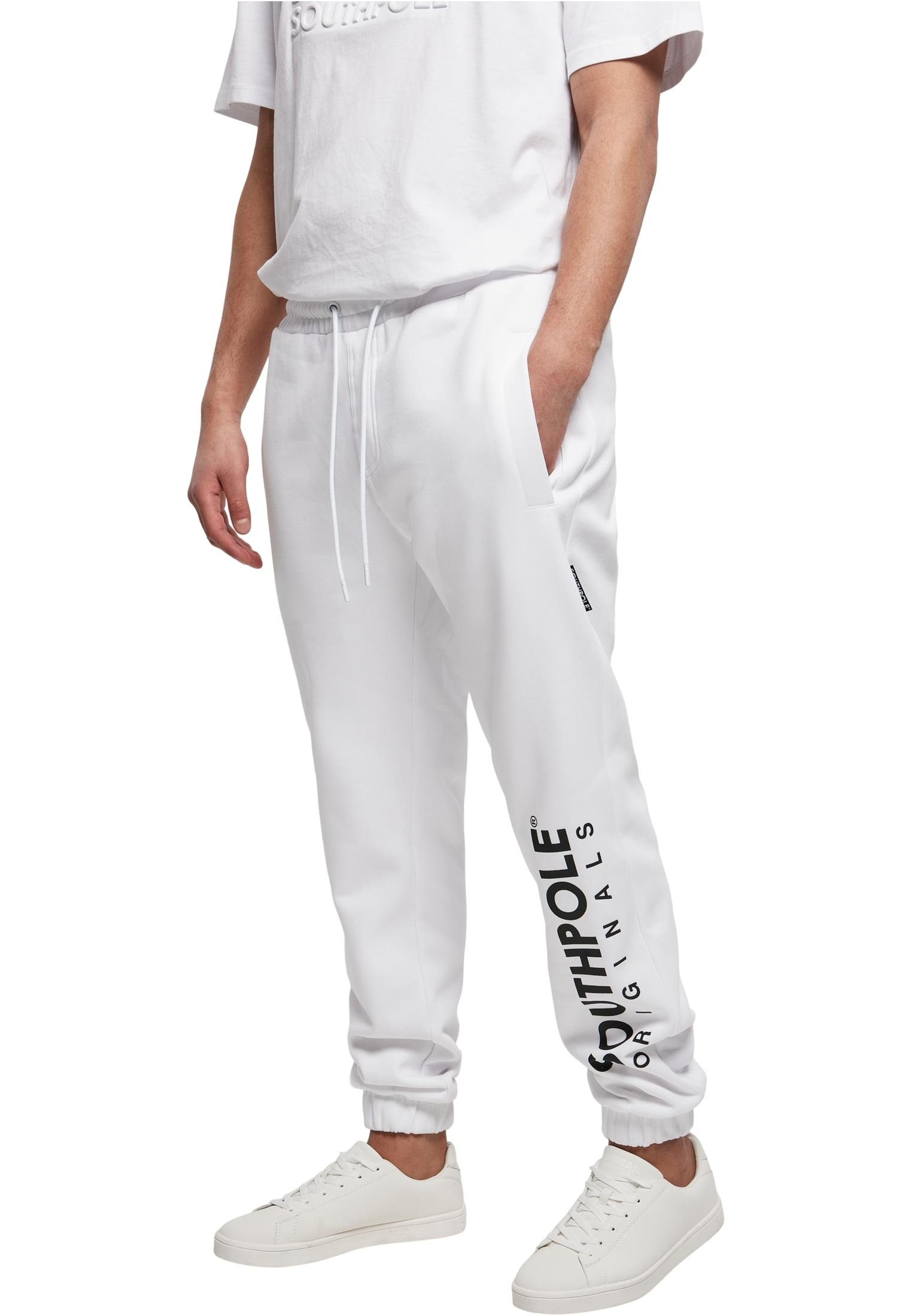 Southpole Stoffhose Herren Southpole Basic Sweatpants (1-tlg) white | Weite Hosen