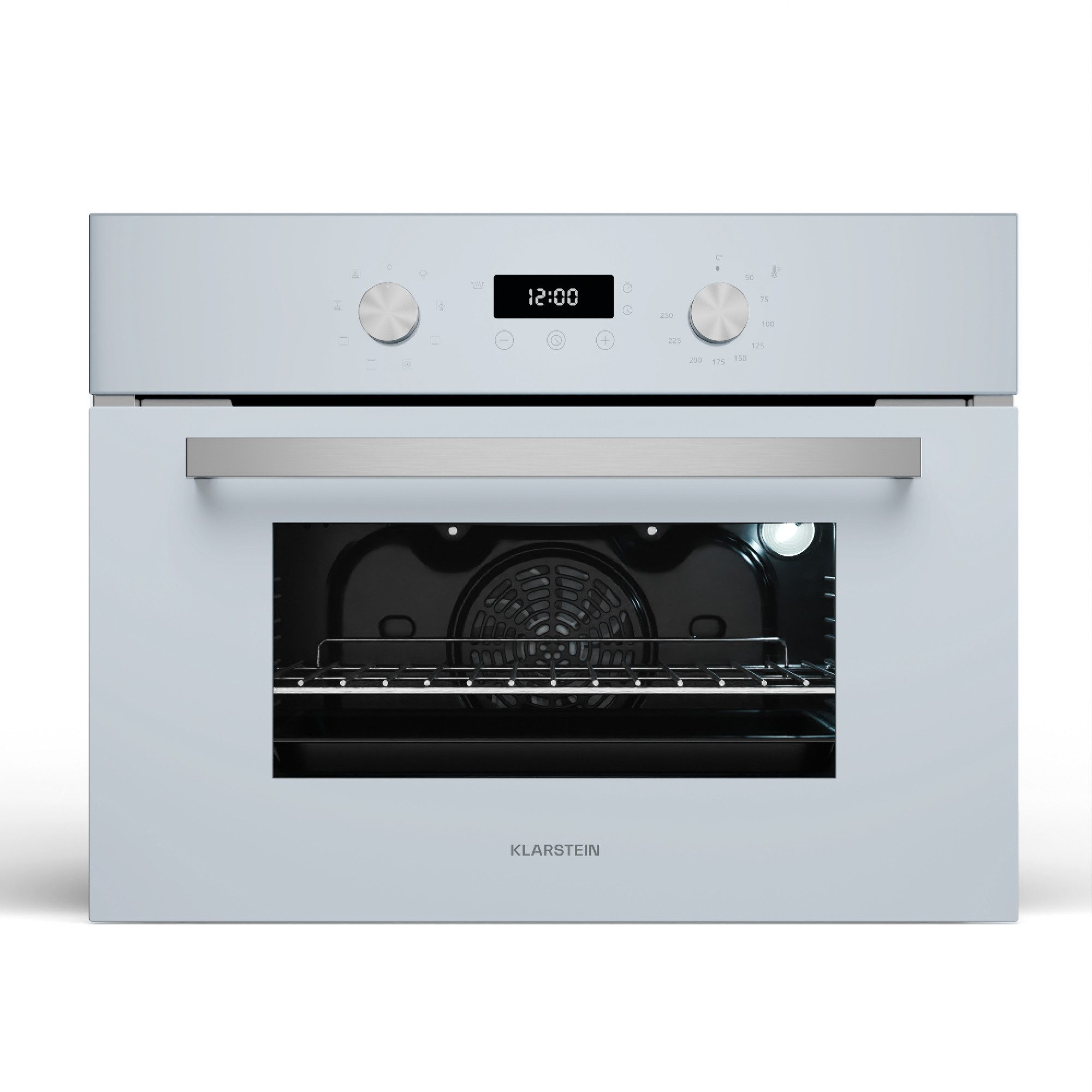 Klarstein Backofen SpaceSmart, mit Verchromte Auszüge, kein, Kochfeld mit dunstabzug 4 Zone Touch Timer Küche