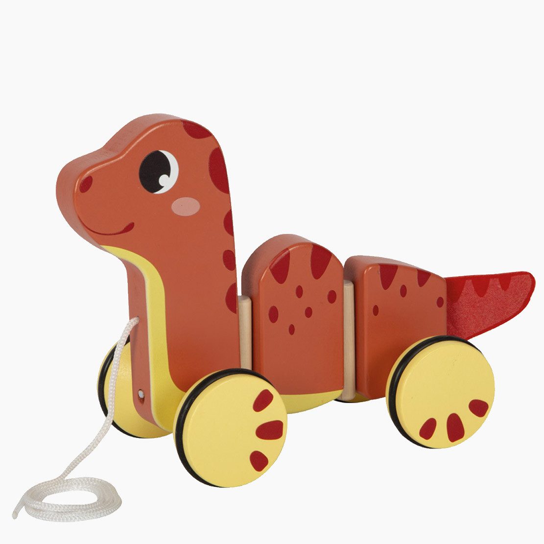 Small Foot Nachziehspielzeug Nachziehtier Dino, (packung, 1-tlg), Geräuscharmes, Rollen dank gummierter Räder