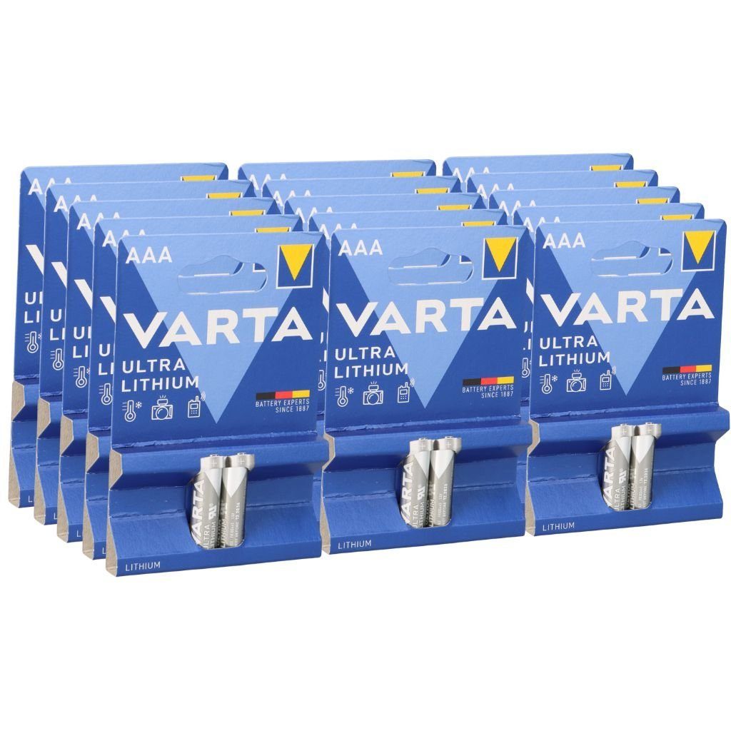 VARTA 15x Varta Professional Lithium Micro Batterie 2er Blister AAA Batterie