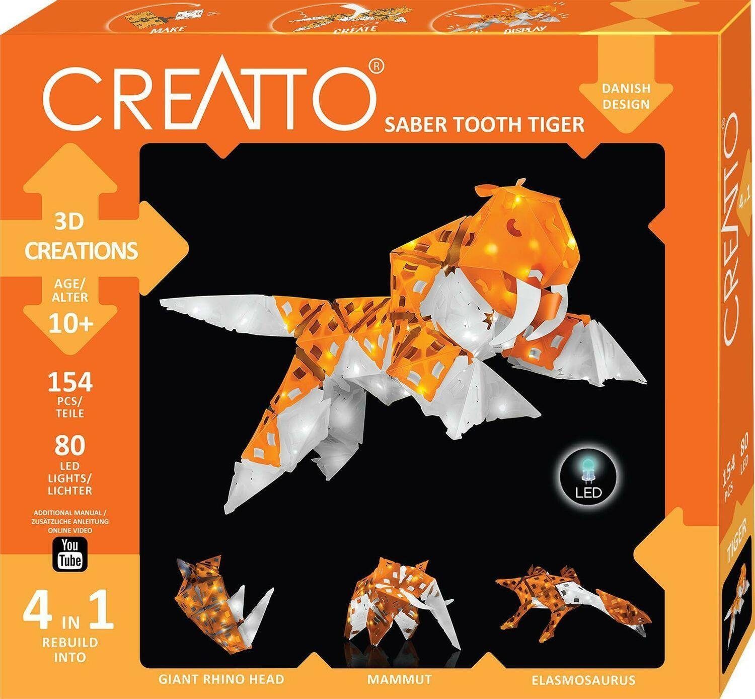 Kosmos Puzzle Creatto Maxi - Säbelzahntiger Puzzleteile Saber Tooth Tiger, 