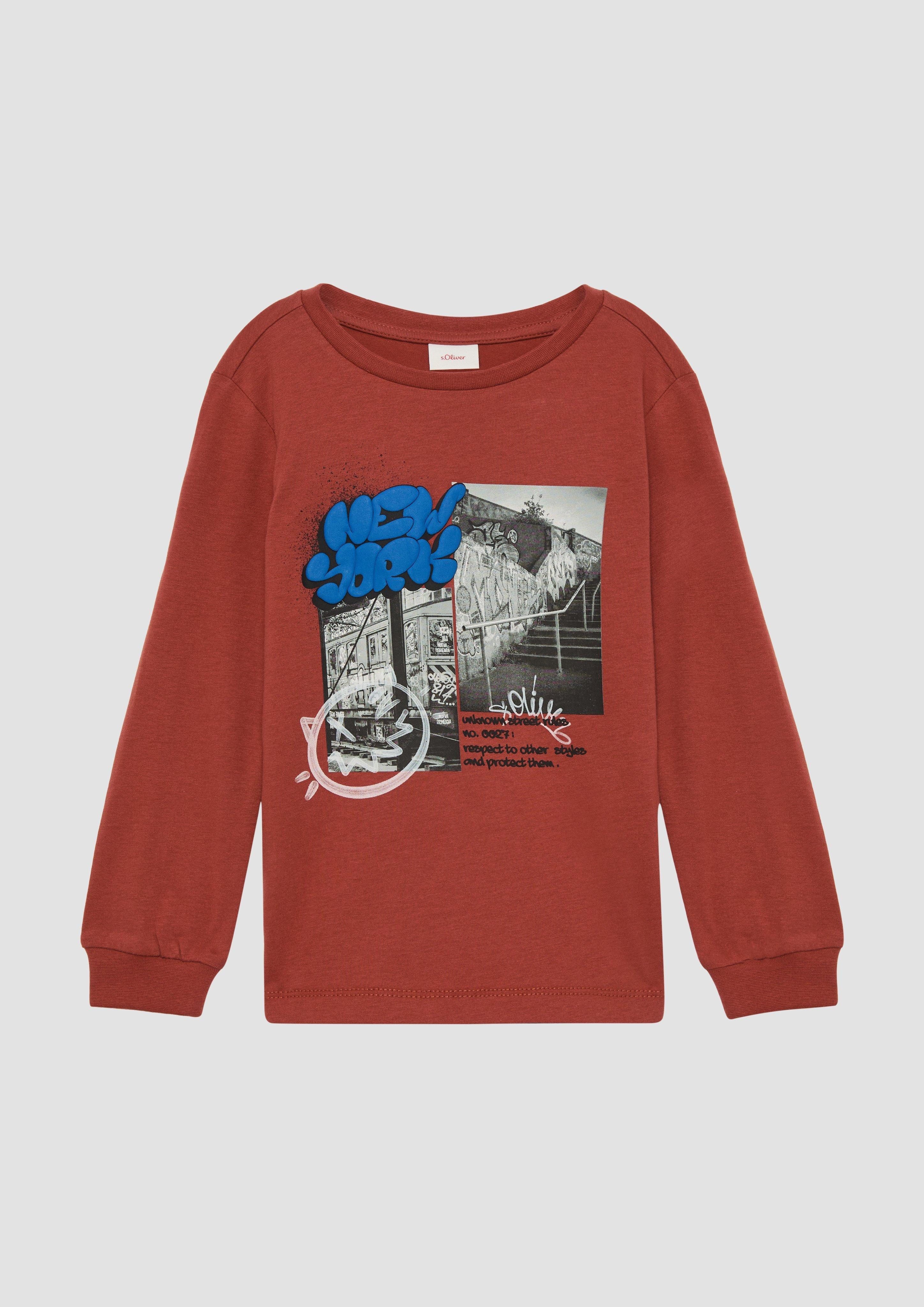 Langarmshirt Weiches Longsleeve mit Frontprint