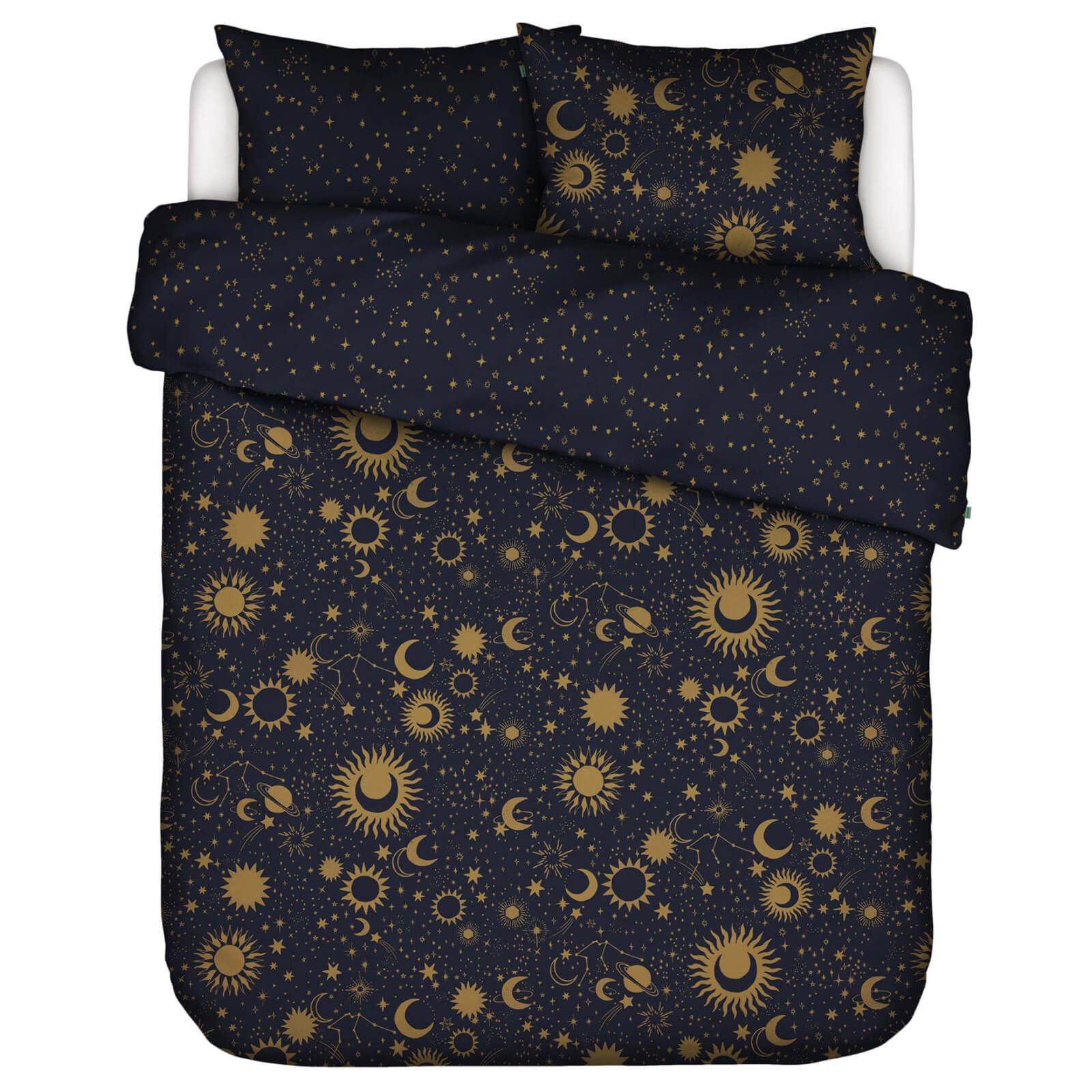 Essenza Bettwäsche Luna Nightblue, Baumwollmischung, 2 günstig online kaufen