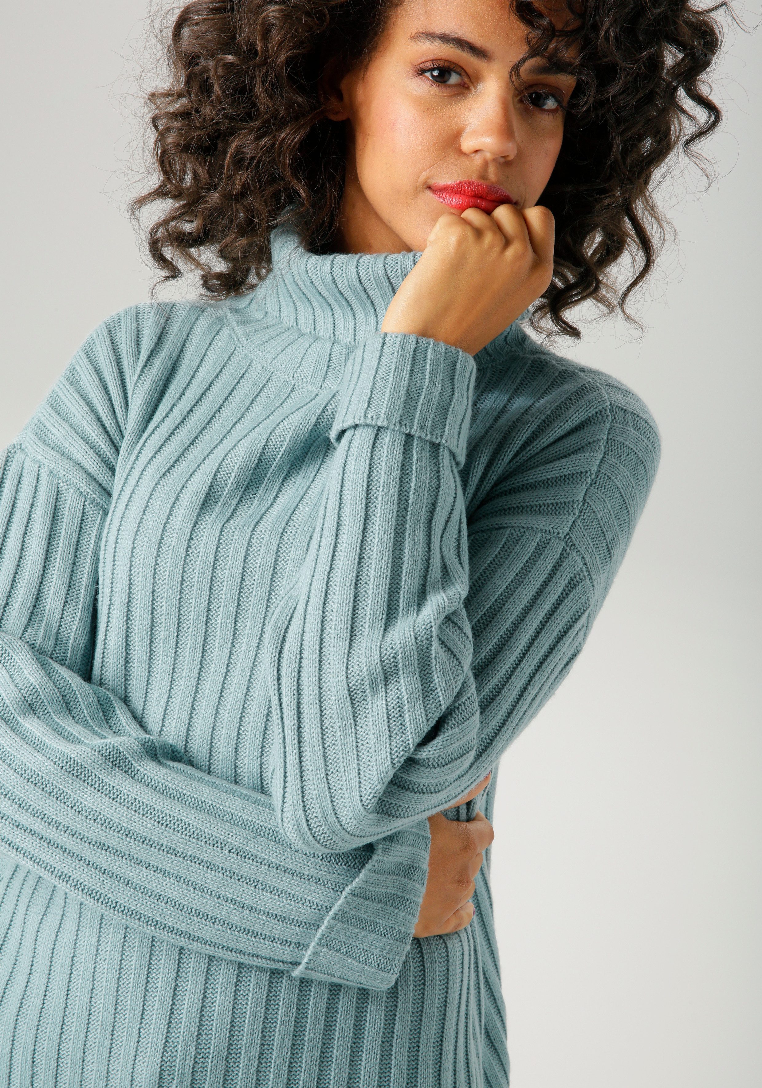 Aniston CASUAL Strickpullover in Streifen-Optik