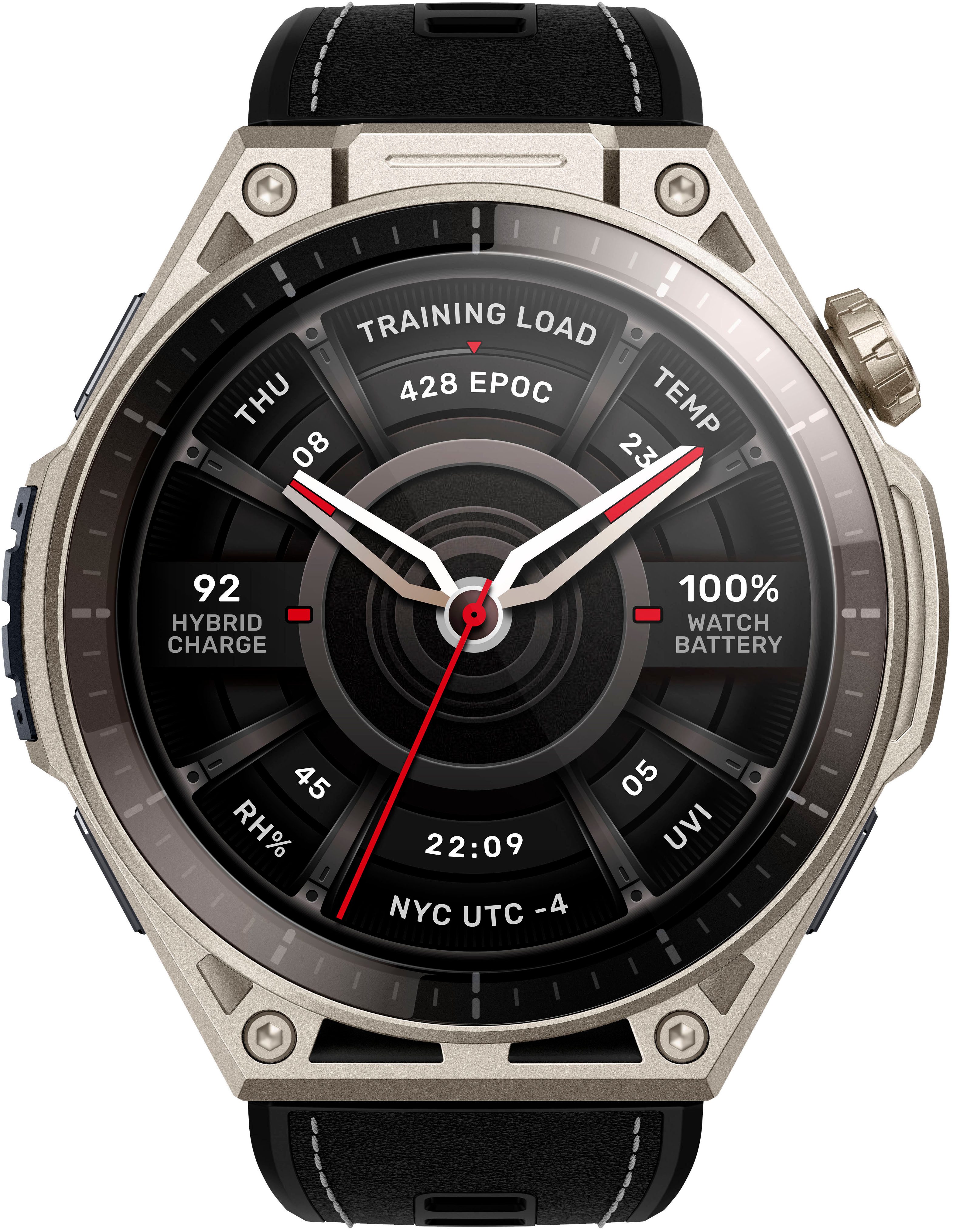 Amazfit Balance Ultra Smartwatch (Zepp OS 6), Hyrox Race Mode, Titangehäuse schwarz
