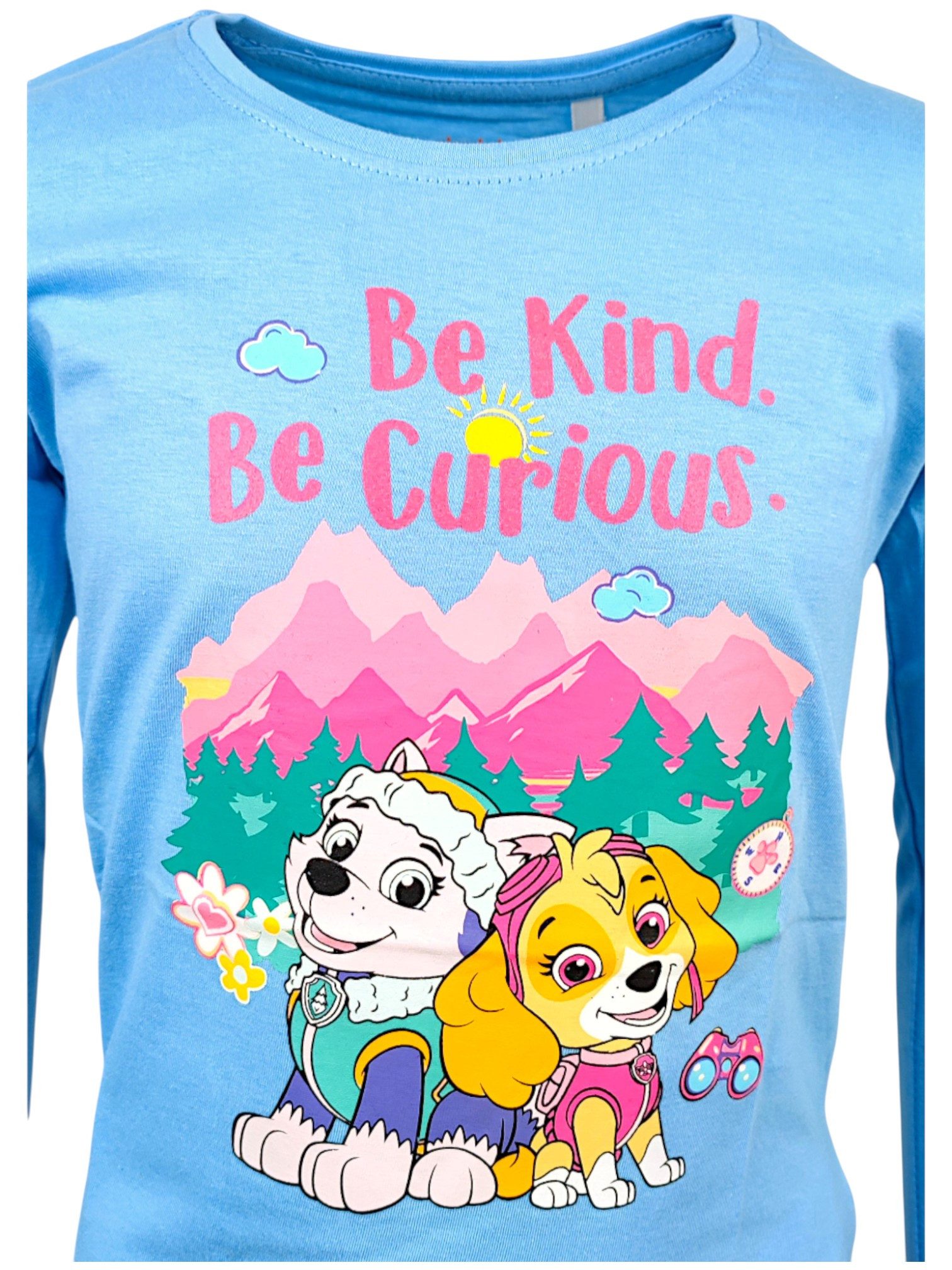 PAW PATROL Langarmshirt Skye & Everest Mädchen Shirt mit Glitzer aus Baumwolle Gr. 98 - 128 cm