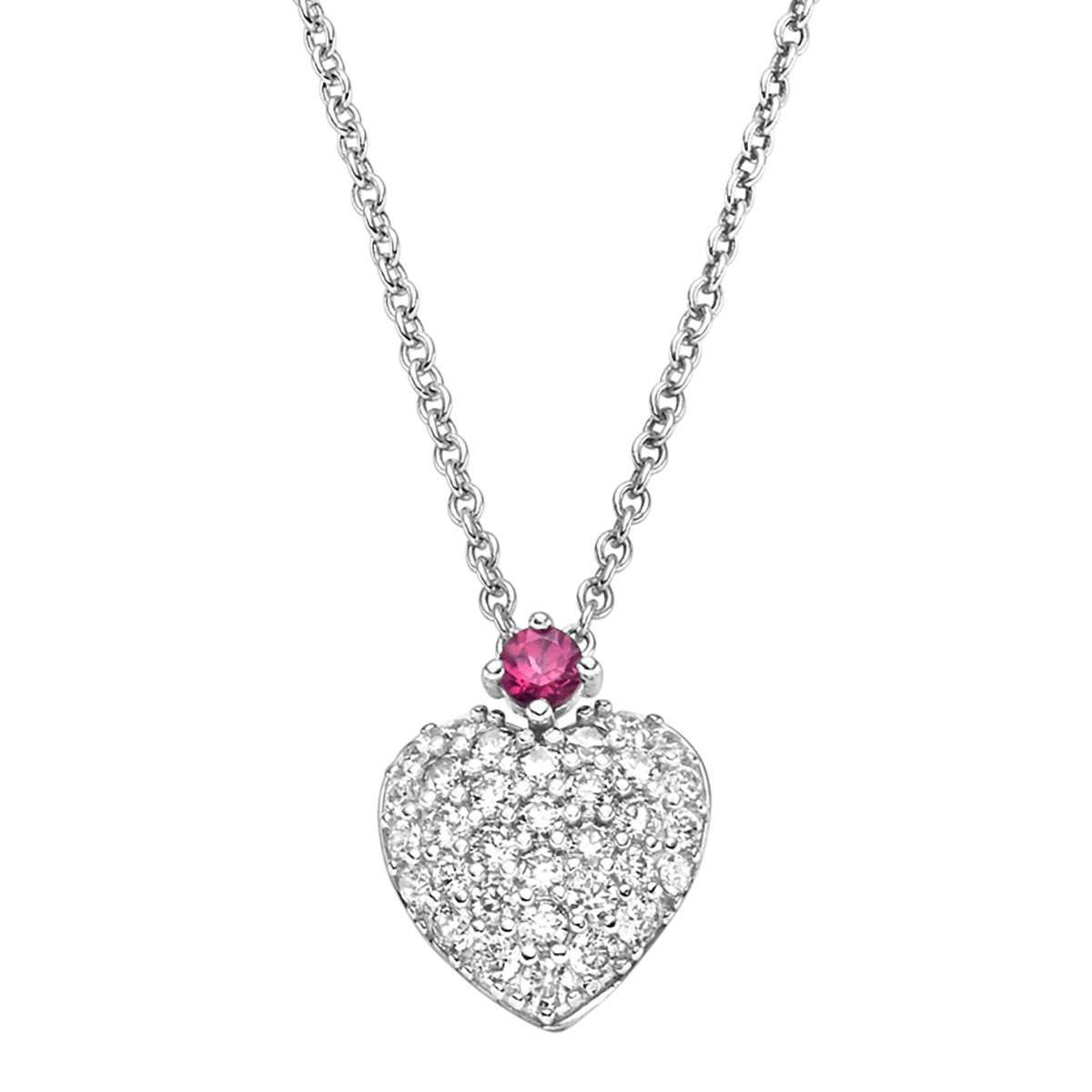 VIVENTY Herzkette 789258, für Damen-Halsschmuck Silber 925 Herz Zirkonia