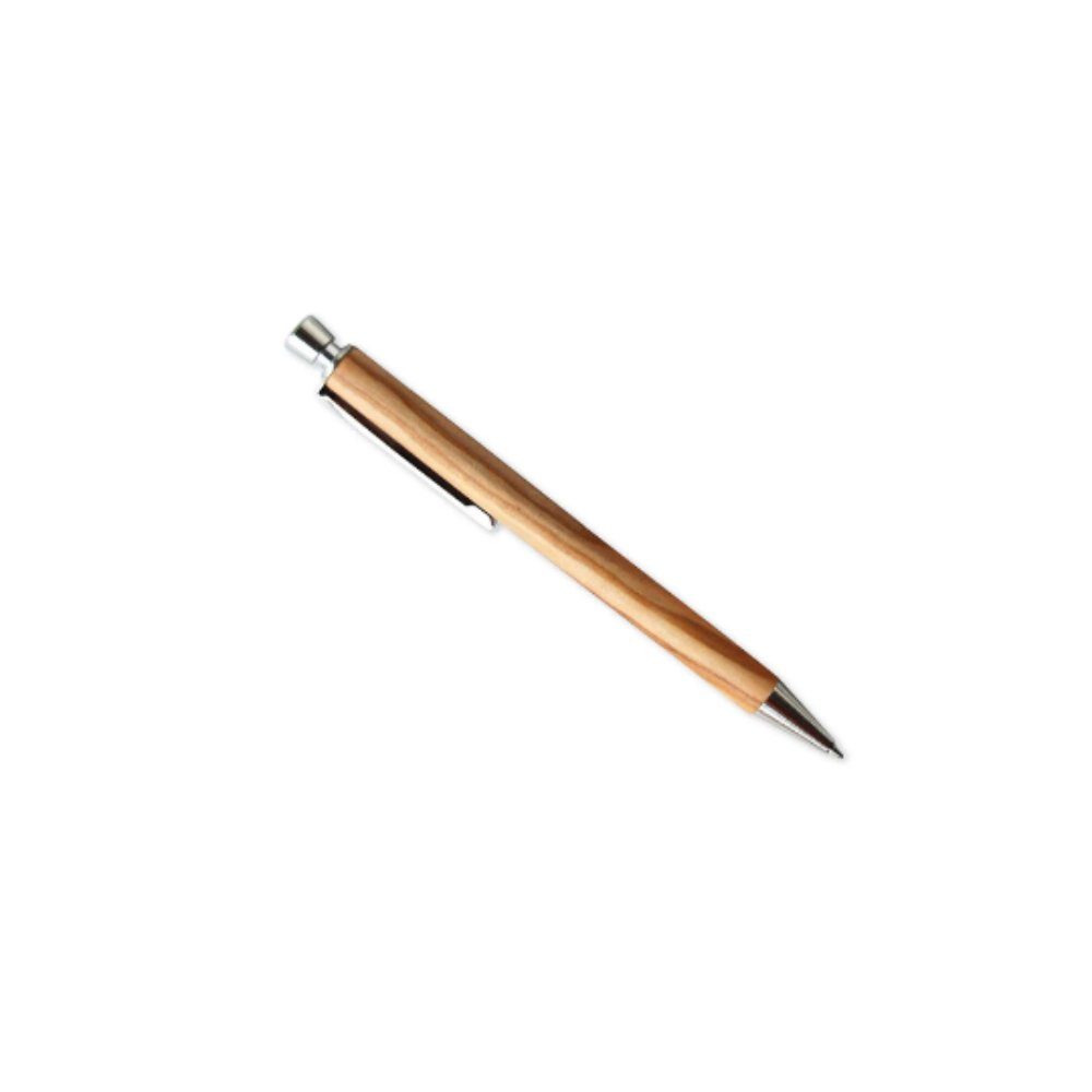 aus (2-tlg), Sockel und Kugelschreiber Olivenholz-erleben – langlebig Olivenholz, Stiftehalter Kugelschreiber