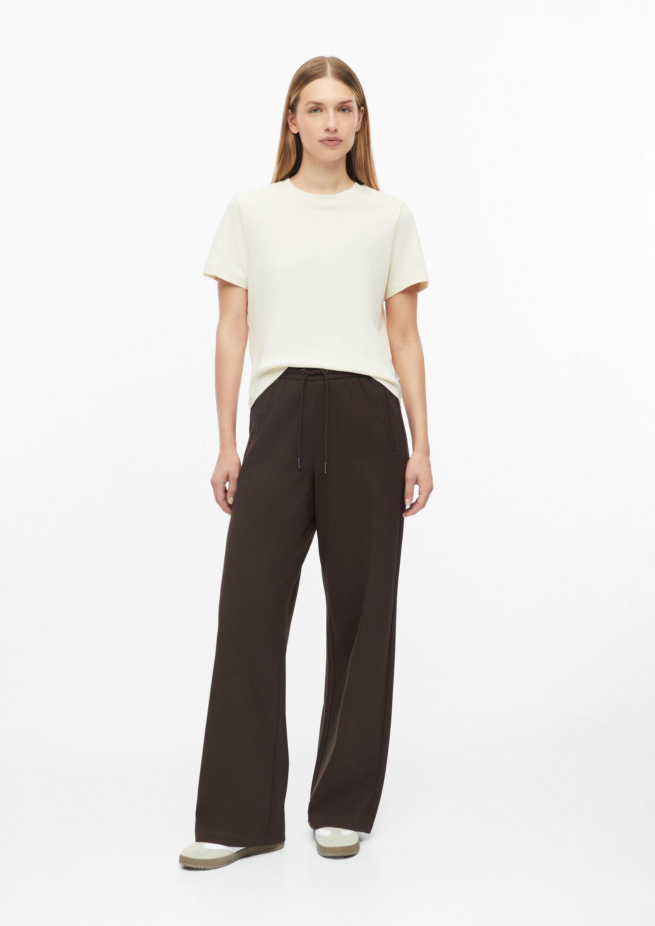 s.Oliver Chinos Hose Fließende Hose mit Wide Leg und Elastikbund