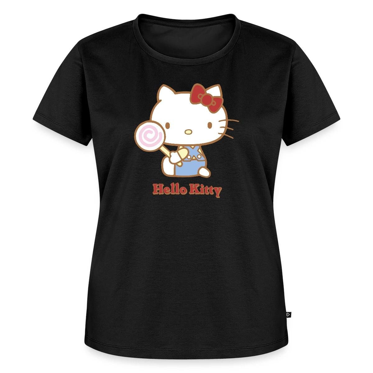 T-Shirt Hello Kitty Mit Lollipop Frauen Premium T-Shirt