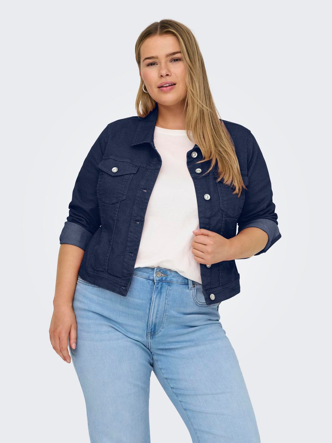 ONLY CARMAKOMA Jeansjacke CARWESPA COLOUR DENIM JACKET DNM günstig online kaufen