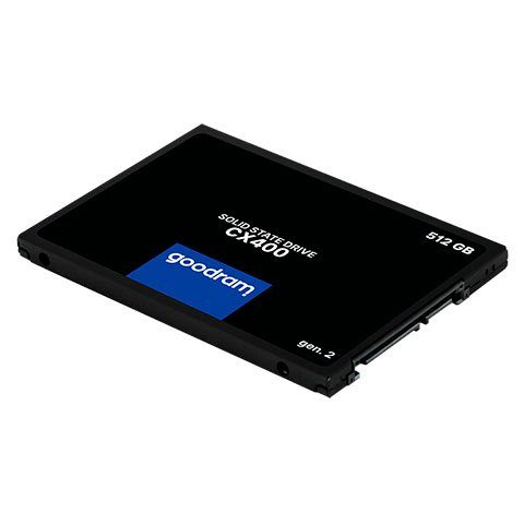 Goodram CX400 interne SSD (512 GB) 2,5" 550 MB/S Lesegeschwindigkeit, 500 MB/S Schreibgeschwindigkeit, Gen. 2, SATA III