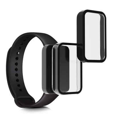 kwmobile Smartwatch-Hülle 2x Hülle für Xiaomi Redmi Smart Band Pro, Fullbody Fitnesstracker Glas Cover Case Schutzhülle Set
