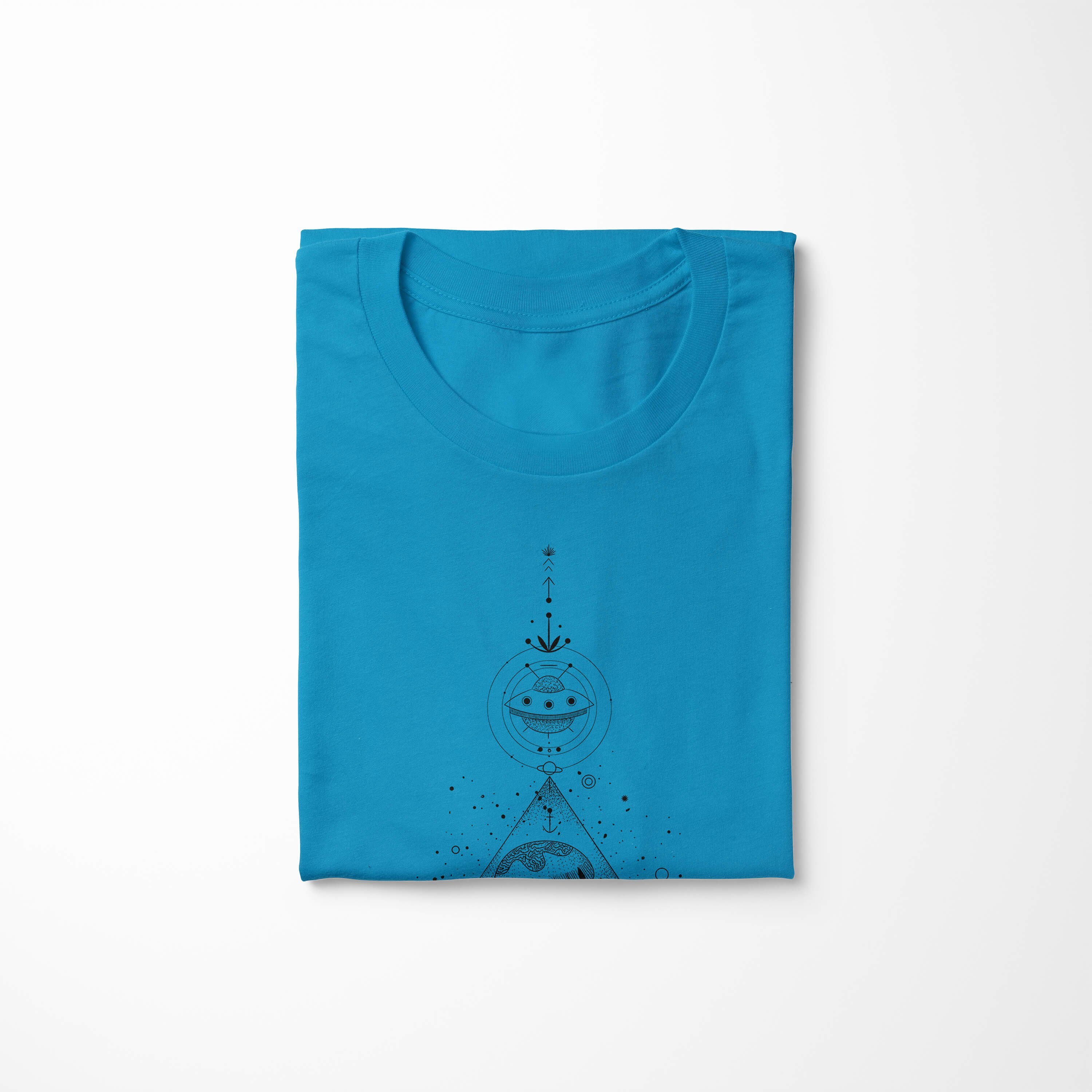Sinus Serie Art Alchemy angenehmer T-Shirt Premium No.0059 Symbole T-Shirt Tragekomfort feine Struktur Atoll