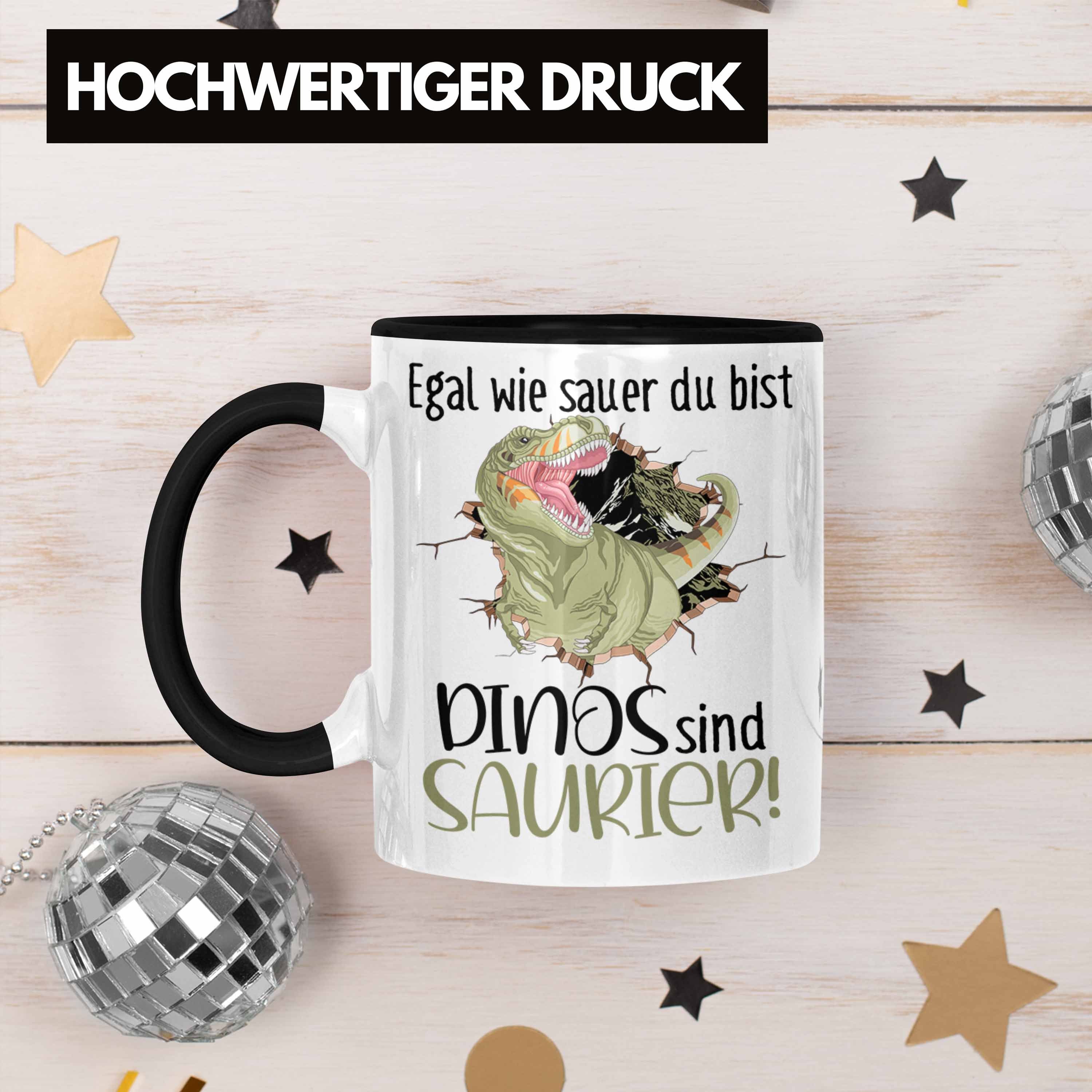 Schwarz Jungs Tasse Spruch Trendation Egal Dinosaurier Jungen Sauer Bist Du Tasse Wie Geschenk
