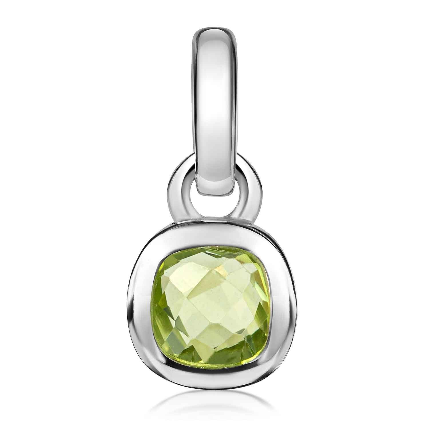 Materia Kettenanhänger Damen Peridot Silber Grün KA-248-Peridot, 925 Sterling Silber