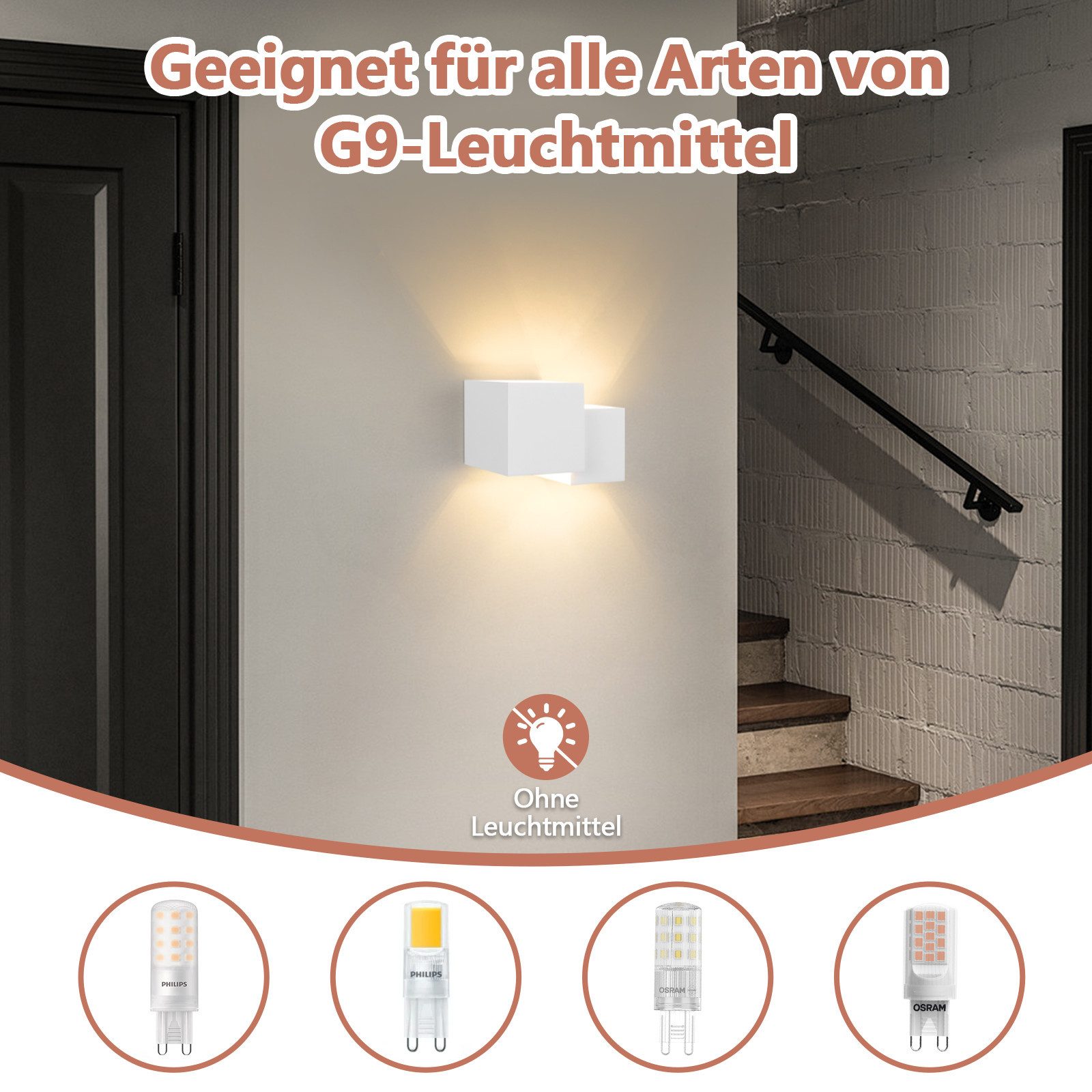 ZMH Wandleuchte Innen G9 - Modern günstig online kaufen