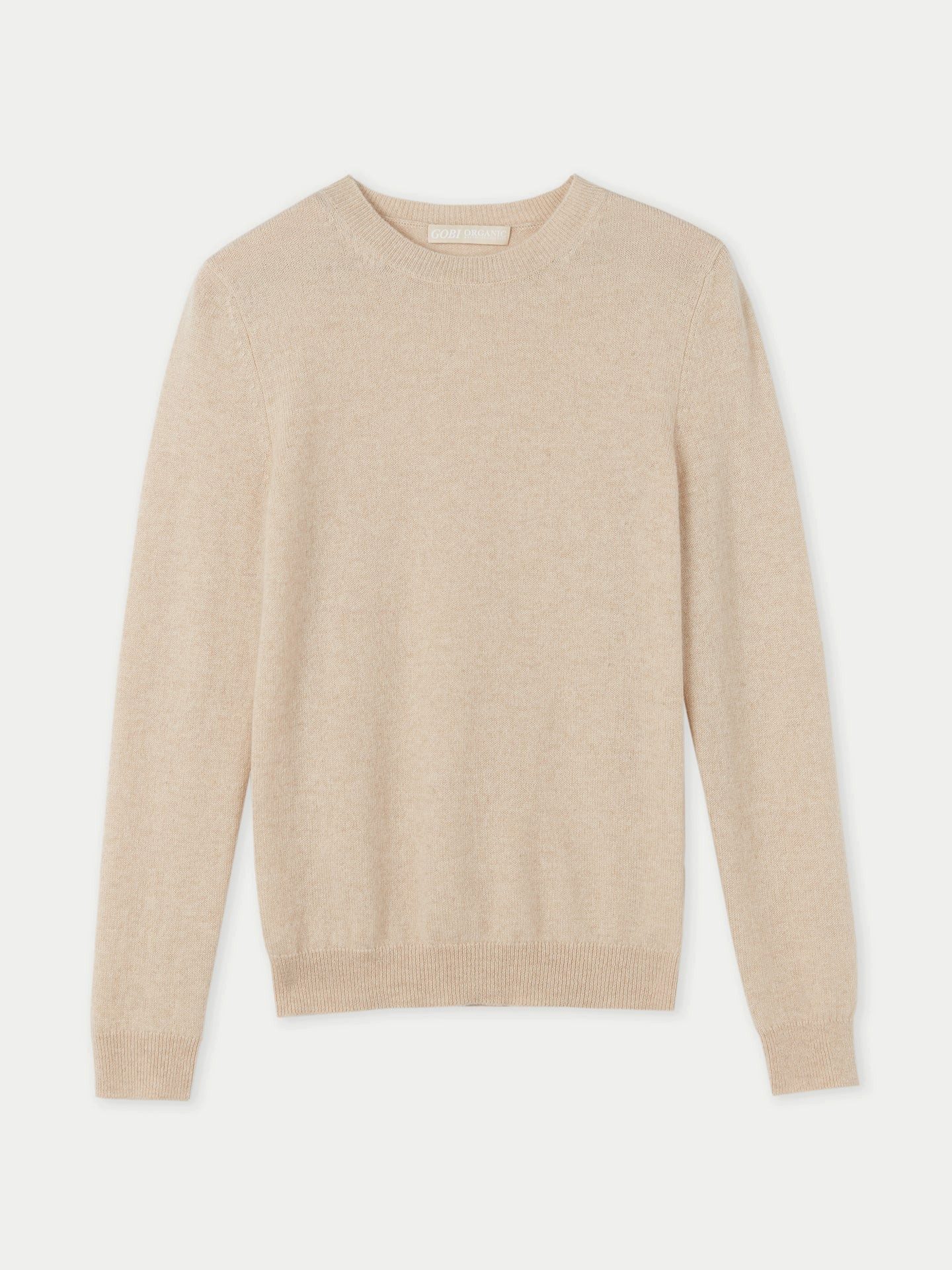 GOBI Cashmere Rundhalspullover Naturfarbe 99€ Kaschmir-Set aus Pullover und Mütze