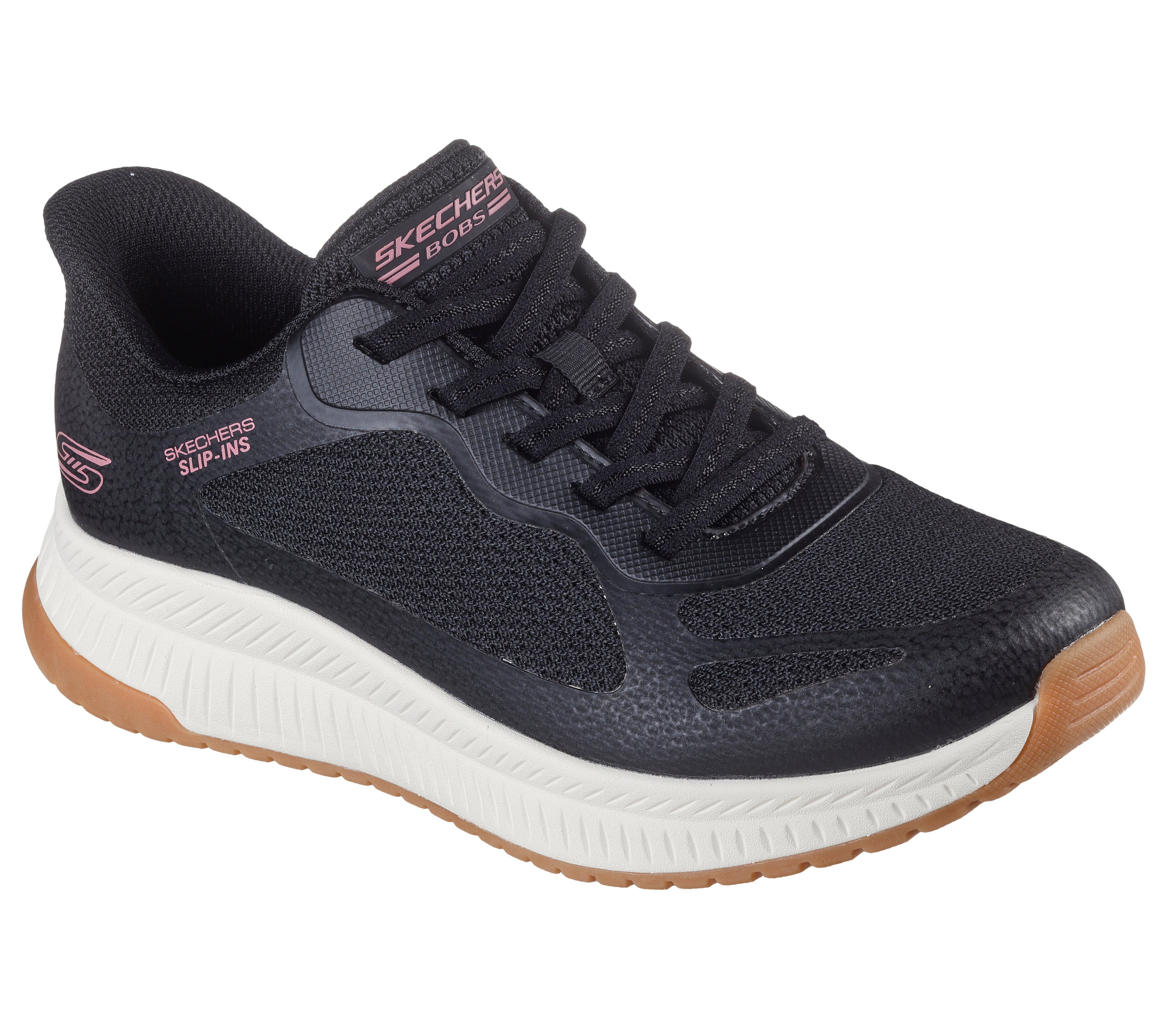 Skechers BOBS SQUAD 4 Slip-On Sneaker Slipper, Freizeitschuh, Halbschuh mit Memory Foam