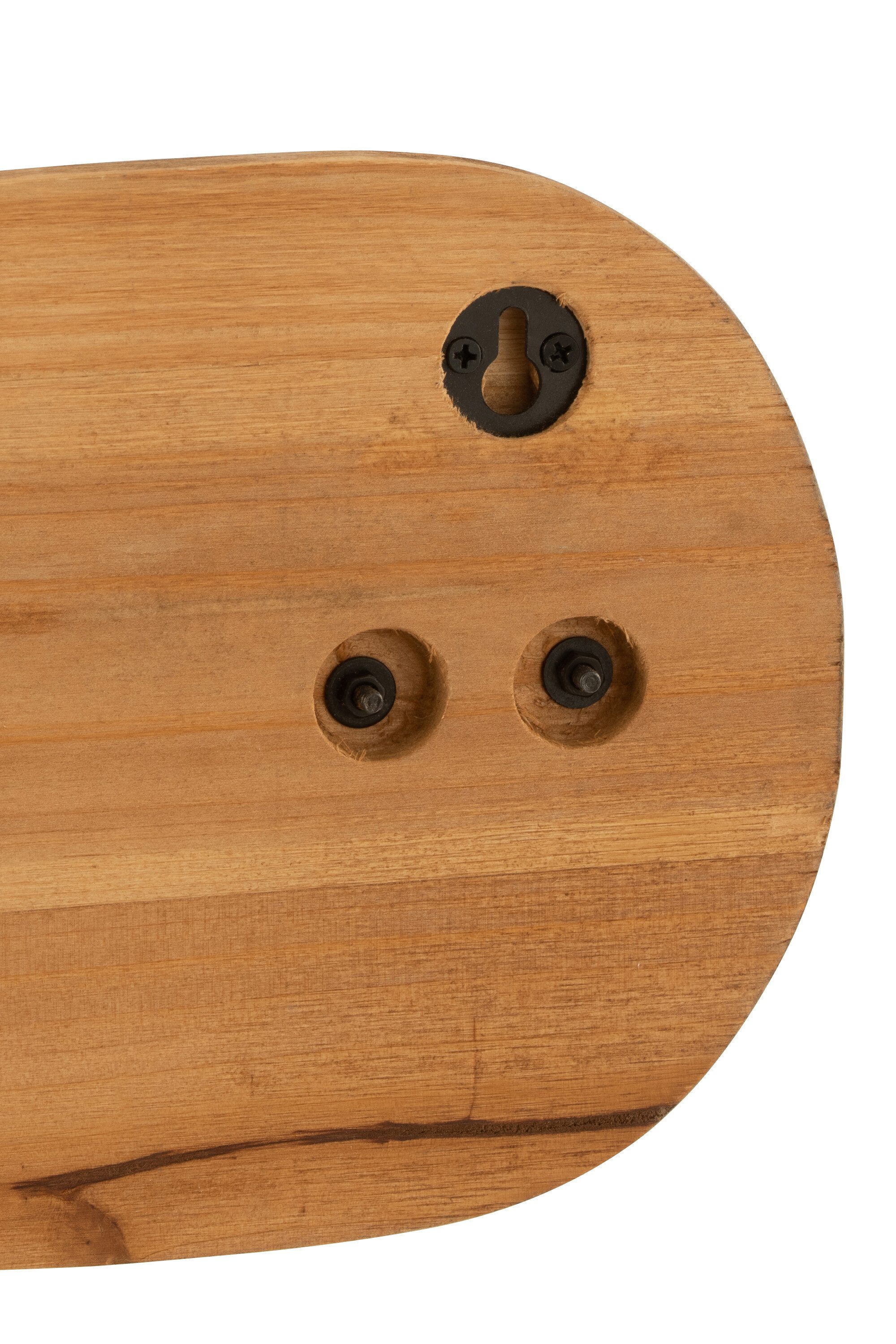 J-line Kleiderhaken Kleiderhaken Ruder Holz / Metall Braun