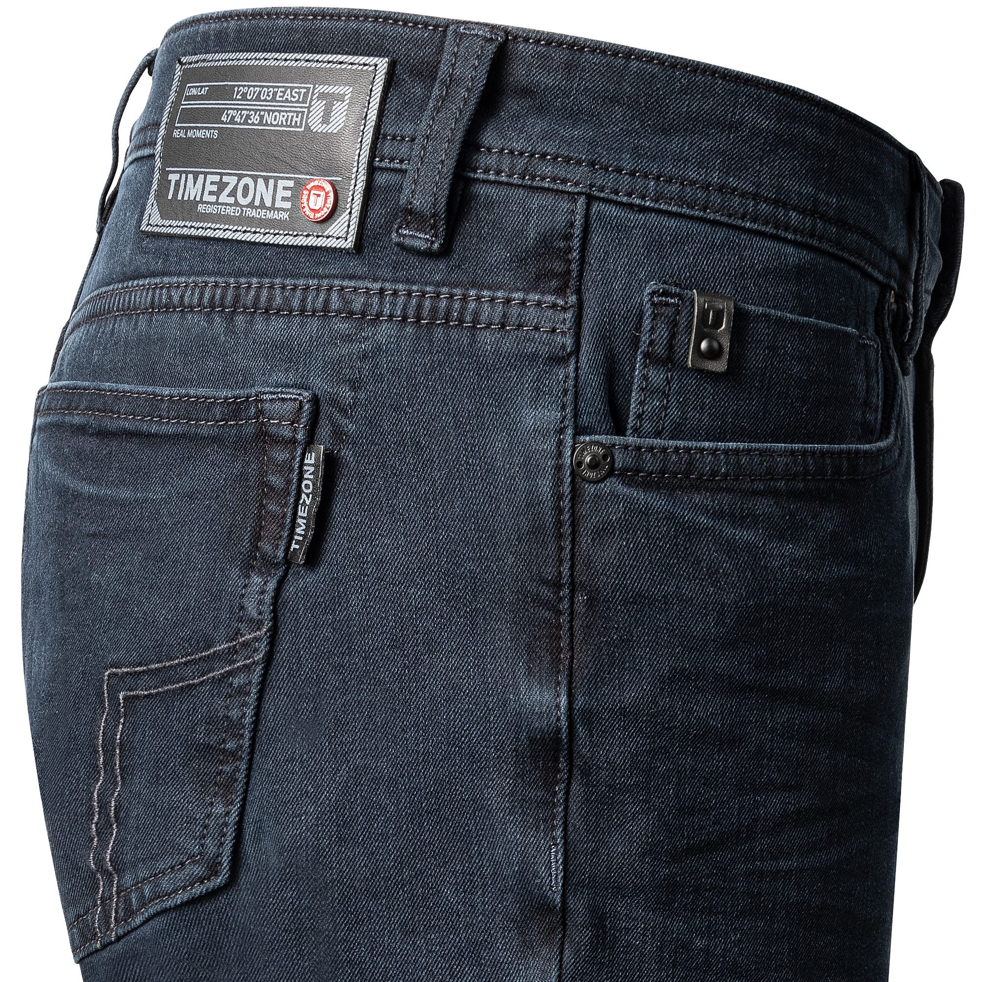 TIMEZONE Stretch-Jeans Eduardo TZ Slim Fit Jeanshose - Blue Denim Wash Bequeme Herrenjeans – Bild 3 von 5