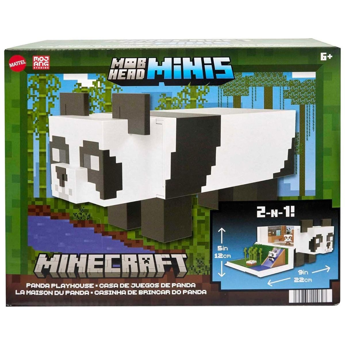 Mattel® Spielwelt Mattel HLL25 - Minecraft - Mob Head Minis - Panda 2 in 1 Spielset